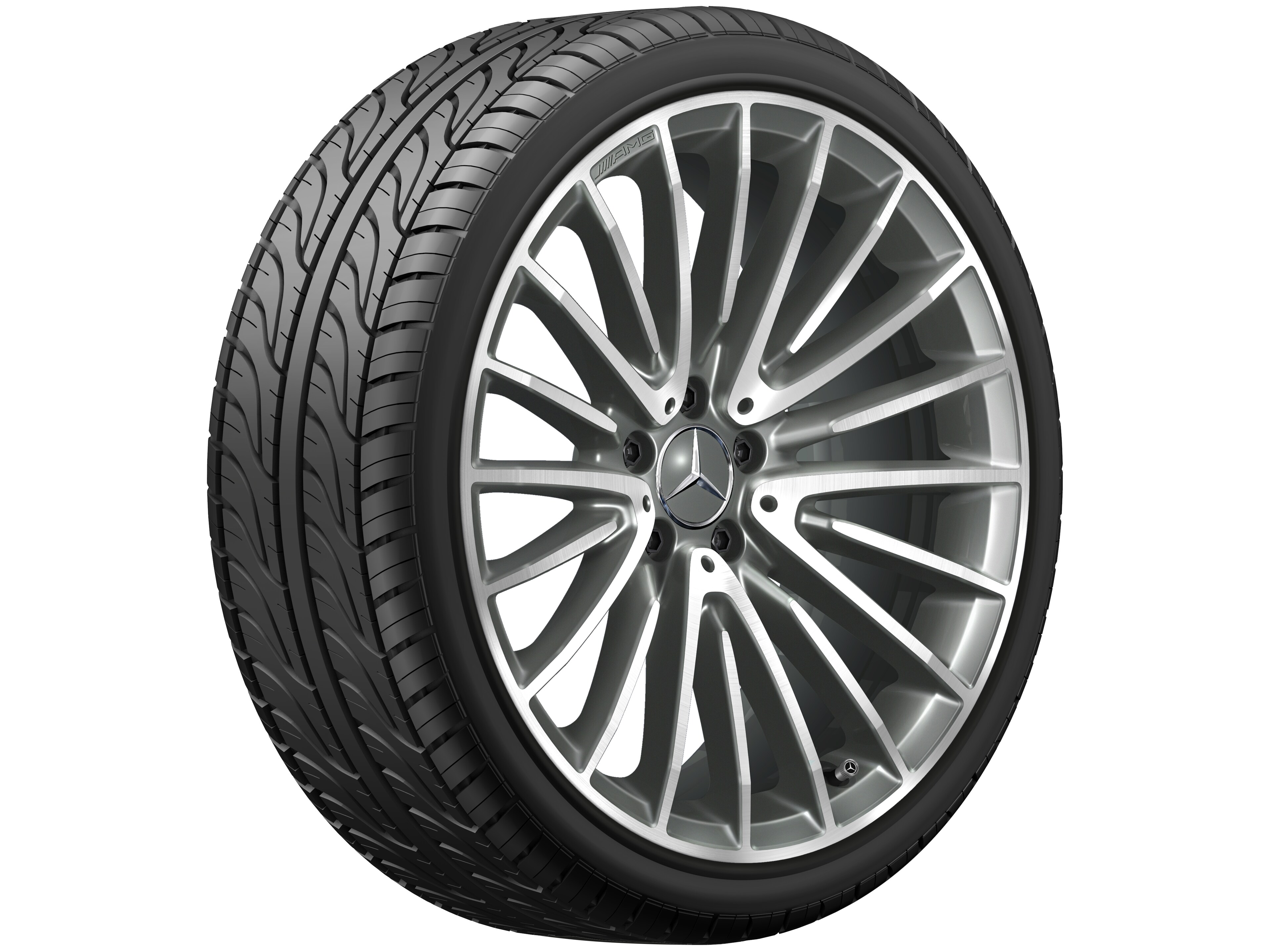 Llanta multirradio AMG, 50,8 cm (20 pulgadas) - 8 J x 20 ET 10, gris titanio, pulido a alto brillo
