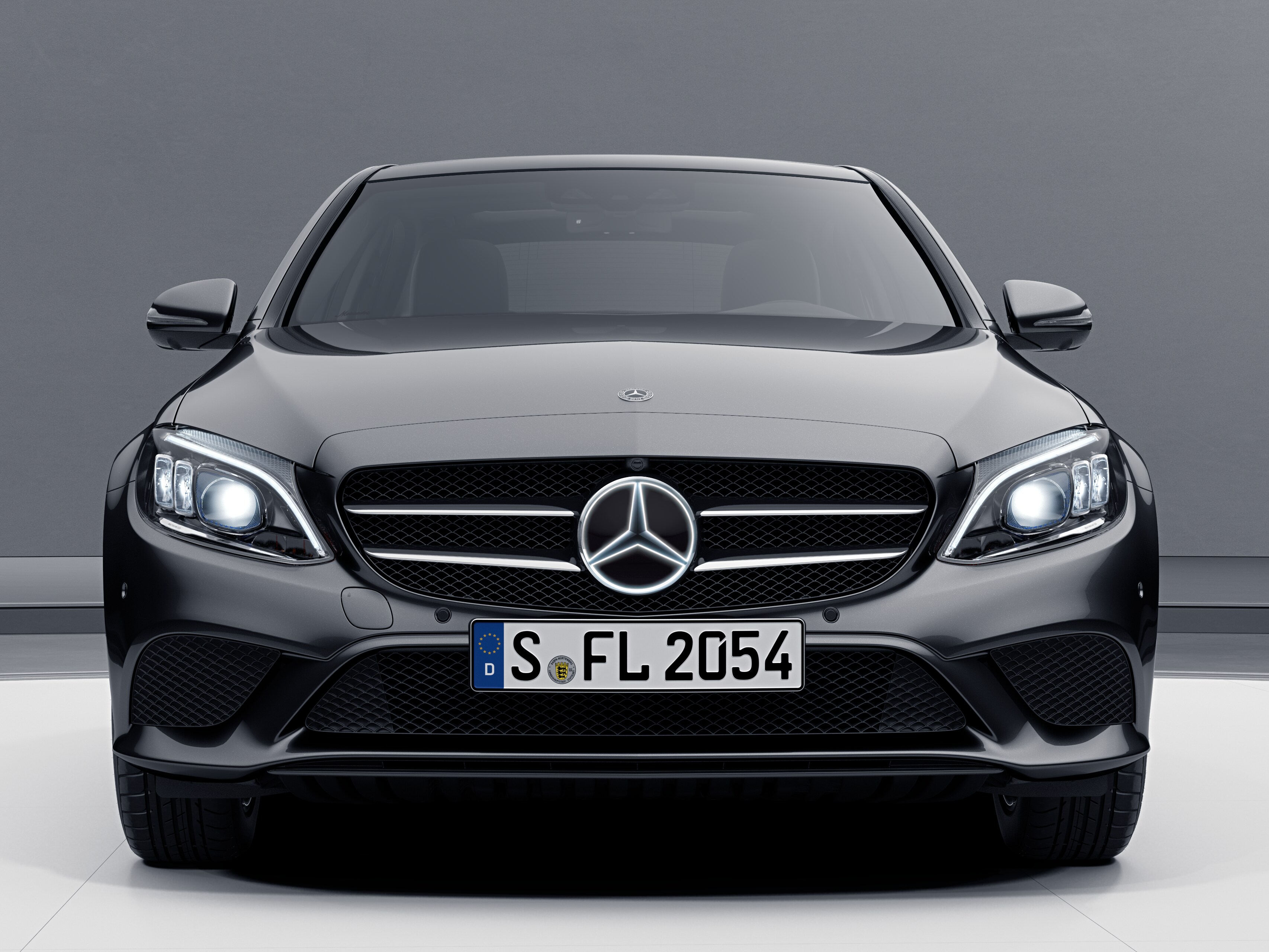 Estrella Mercedes iluminada, Elemento decorativo - cromo