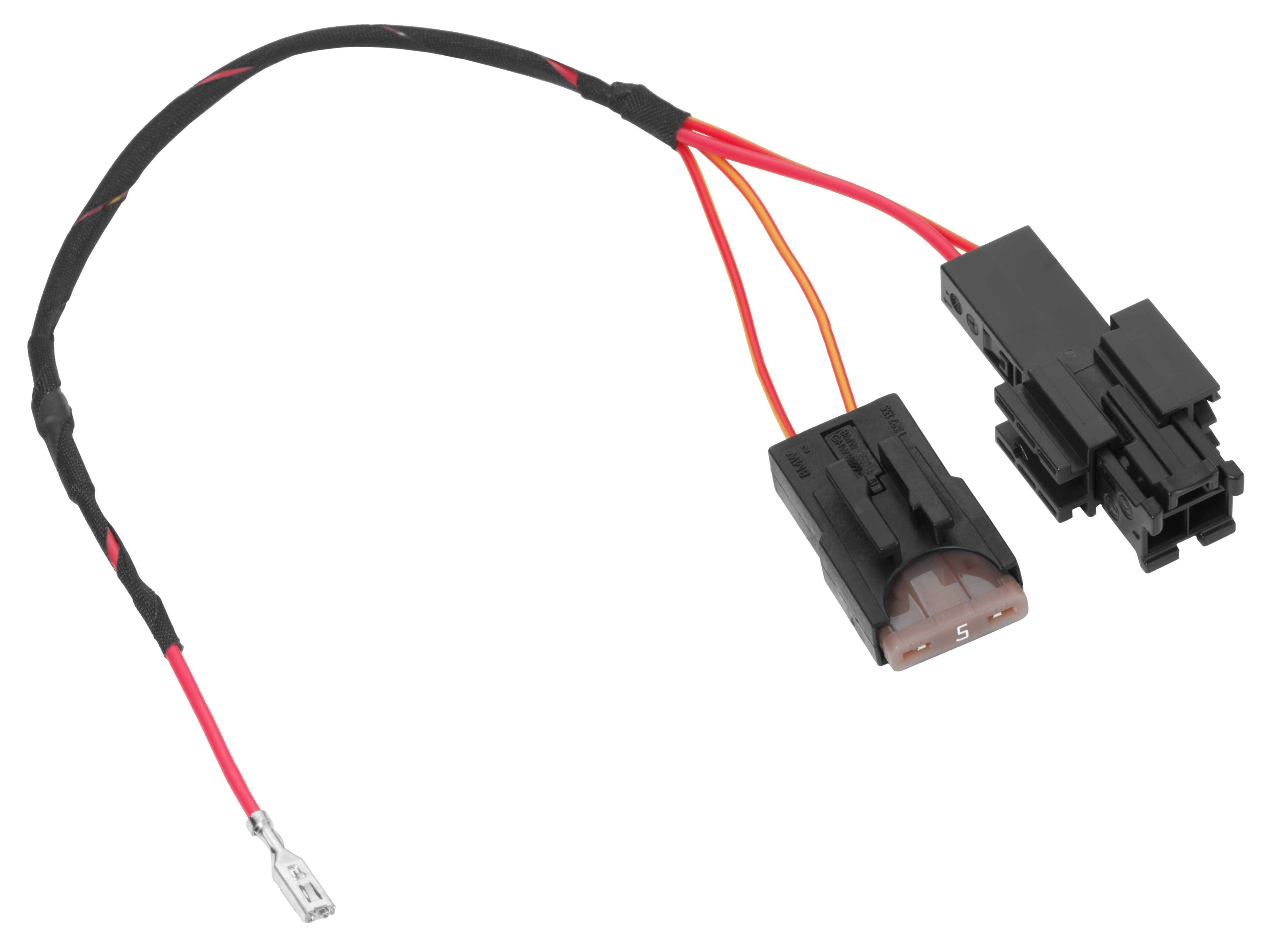 Estrella Mercedes iluminada, Mazo de cables, Cable en Y - Plástico, negro / rojo