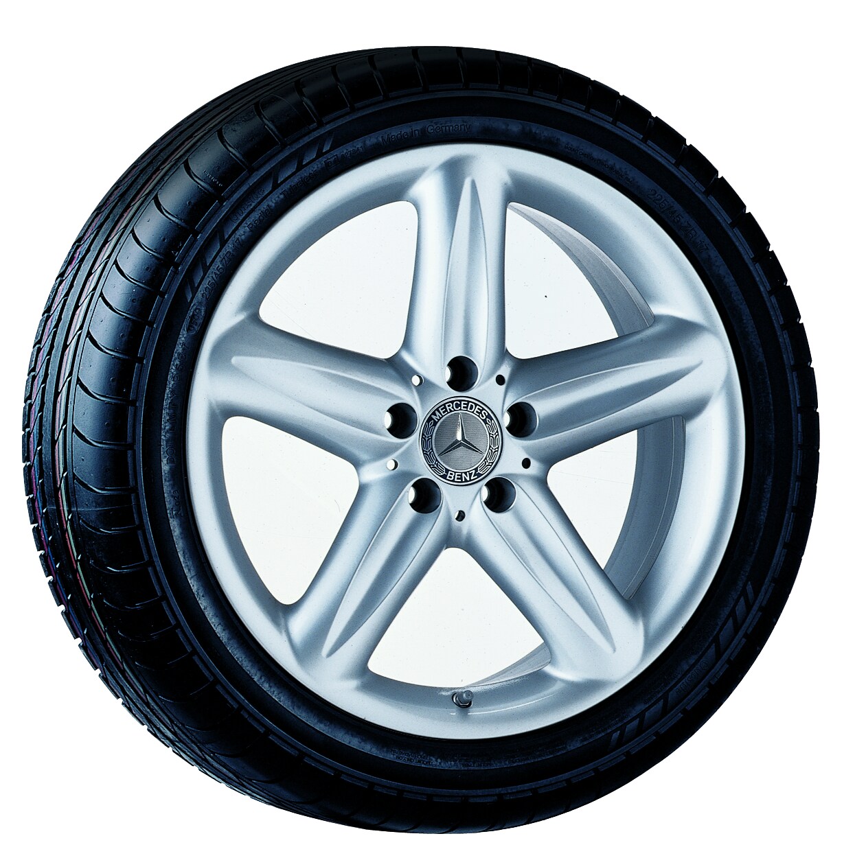 Llanta de 5 radios, Avior, 45,7 cm (18 pulgadas) - 9,5 J x 18 ET 40, plata