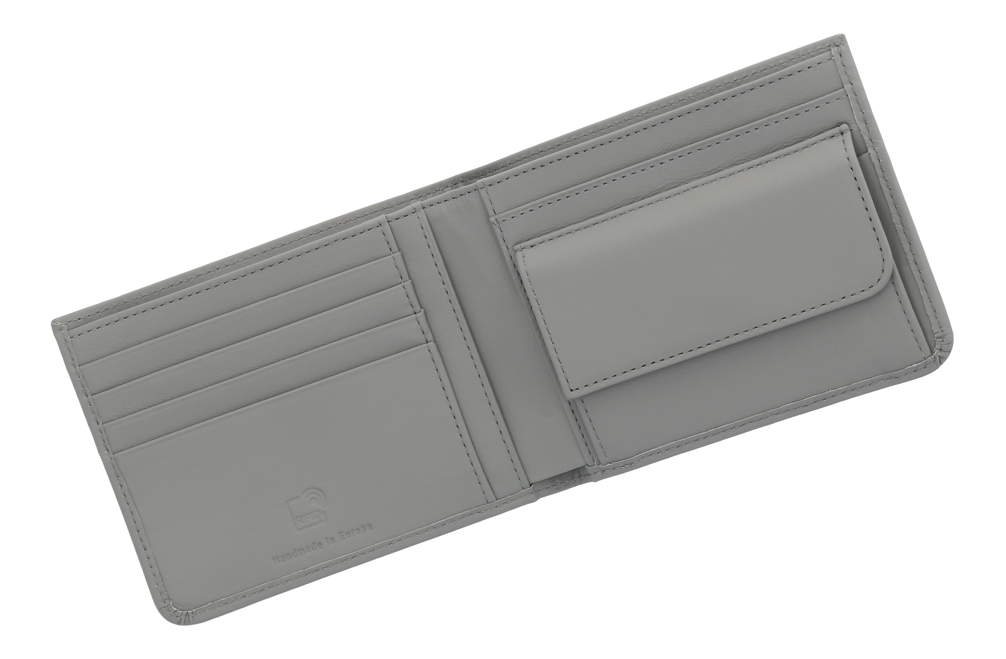 Cartera, Cuero para vehículo - gris plata, Cuero bovino