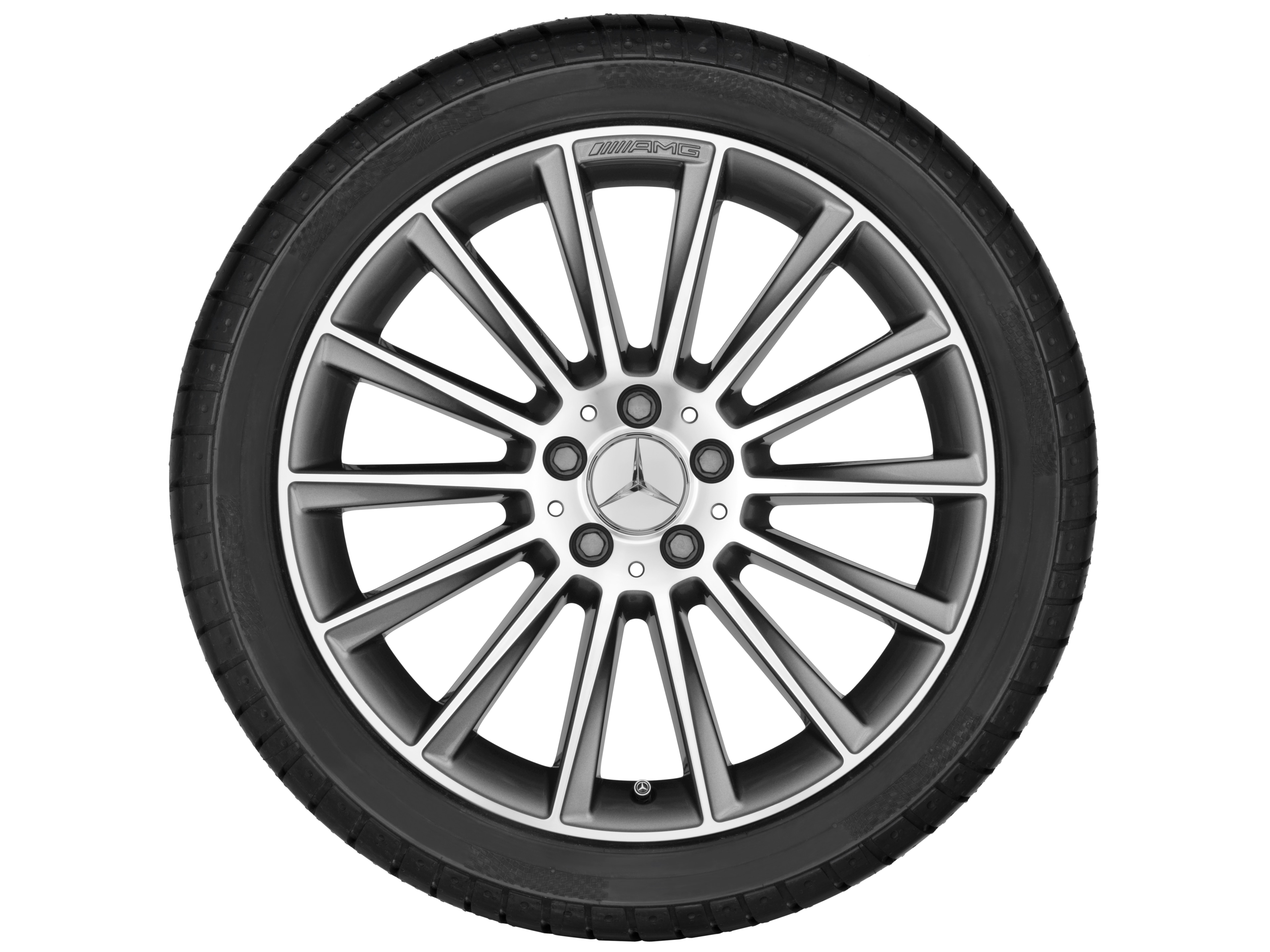Llanta multirradio AMG, 50,8 cm (20 pulgadas), diamantada brillante - 8 J x 20 ET 33, gris Himalaya, pulido a alto brillo