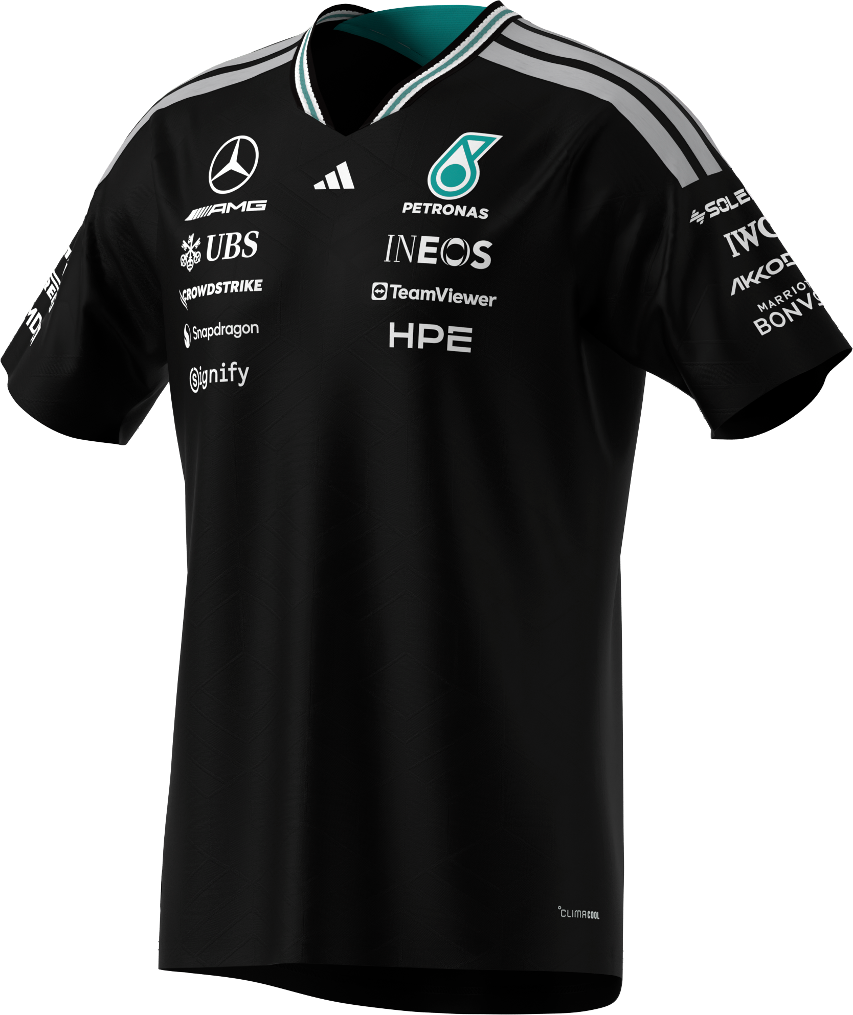 Camiseta de caballero, Authentic piloto, Mercedes-AMG F1 - negro, S