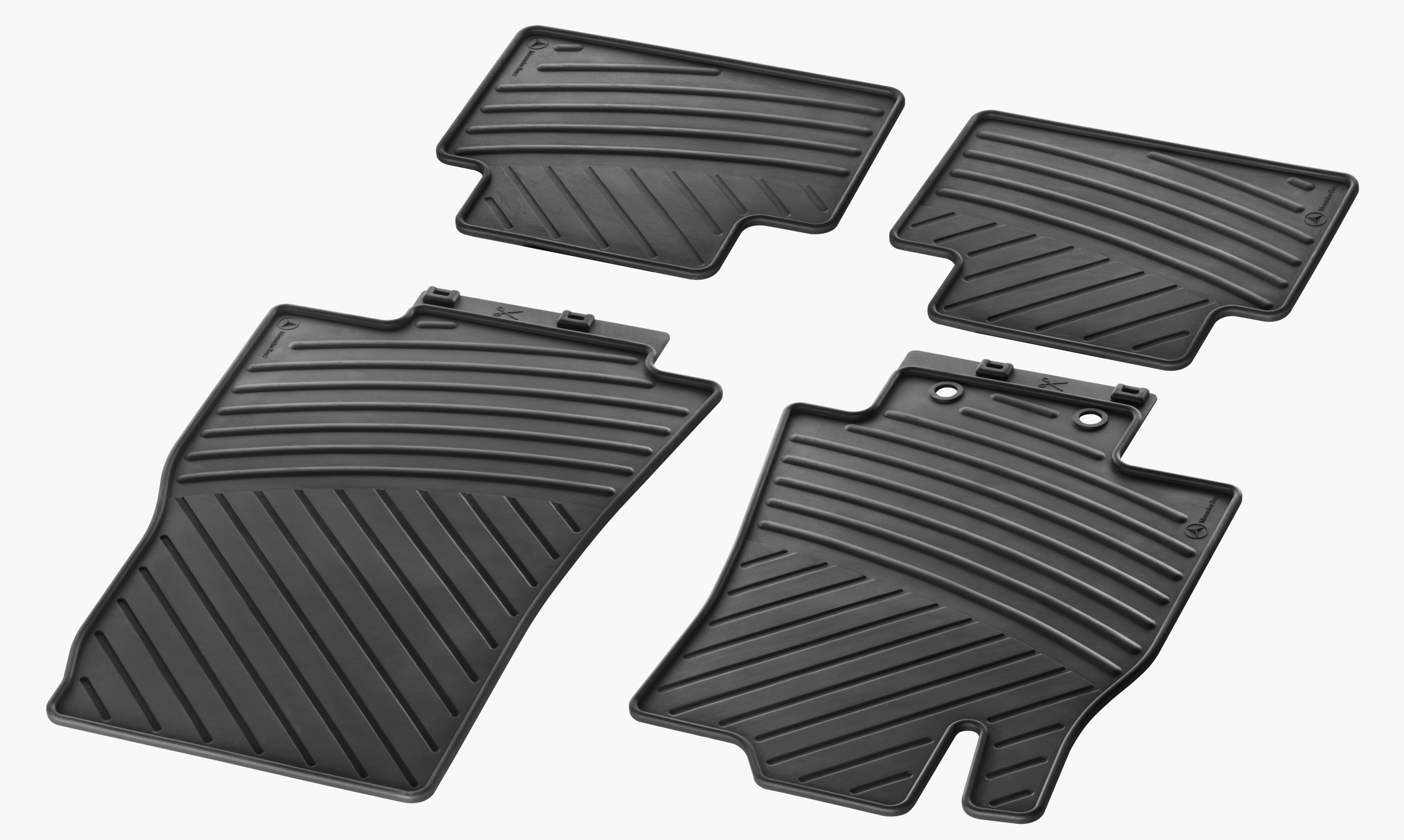 Alfombrillas impermeables CLASSIC, Kit, 4 piezas - Dirección a la derecha, negro