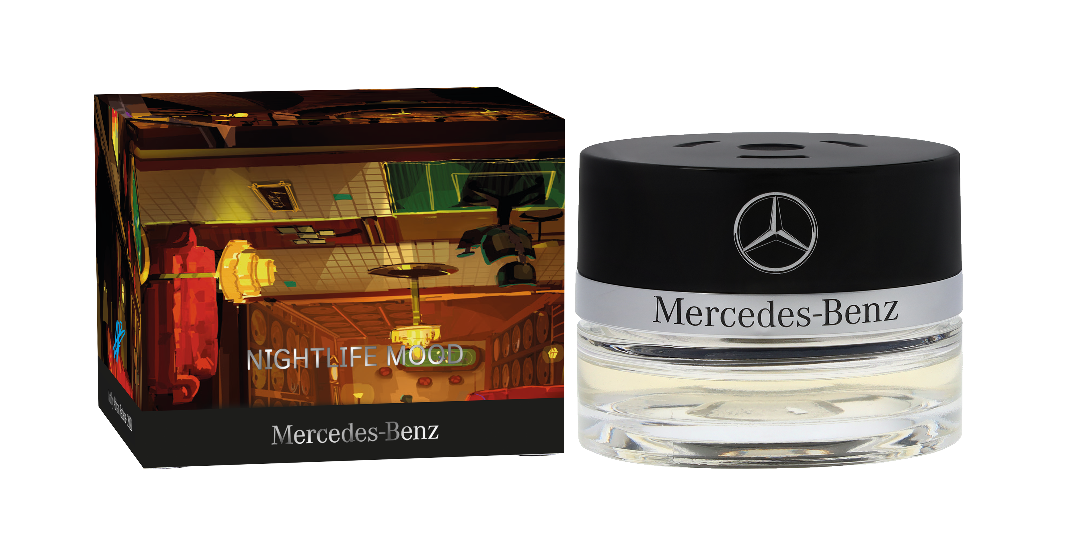 Frasco, NIGHTLIFE MOOD - transparente / negro, Cristal, 15 ml