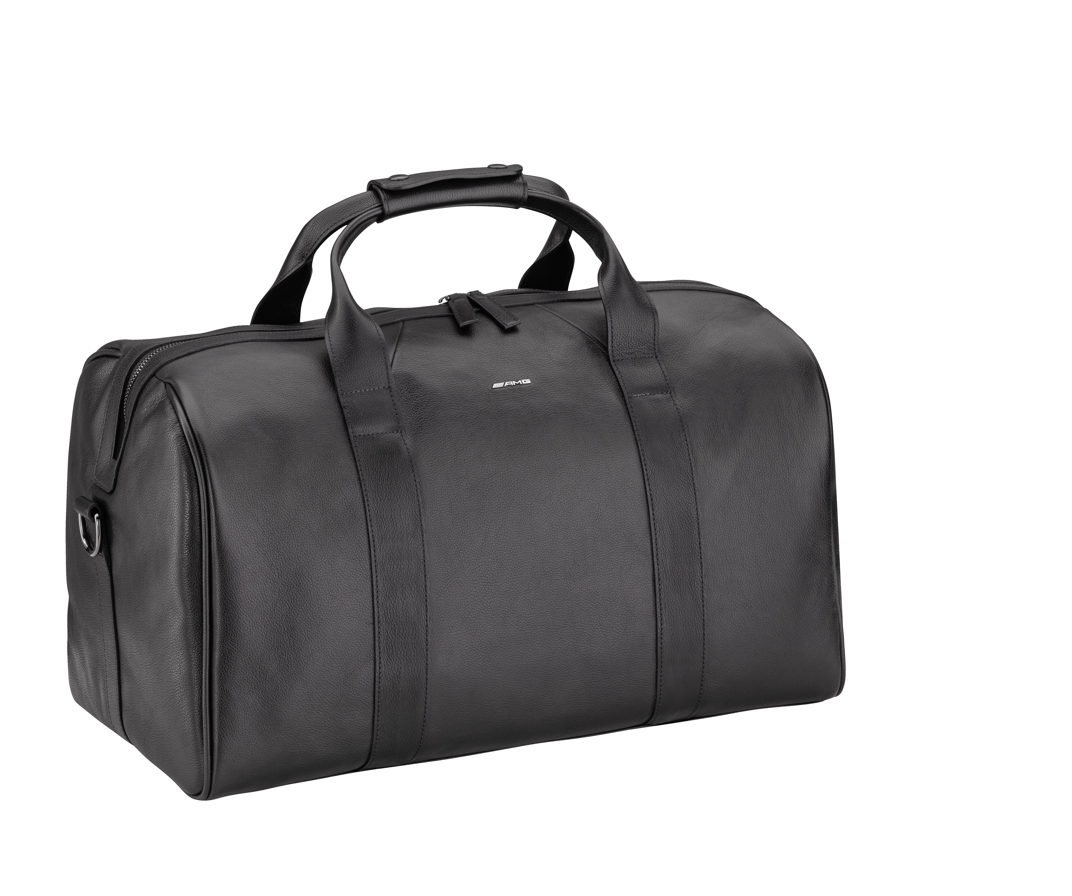 Bolsa de fin de semana AMG - negro, Cuero bovino / Poliéster