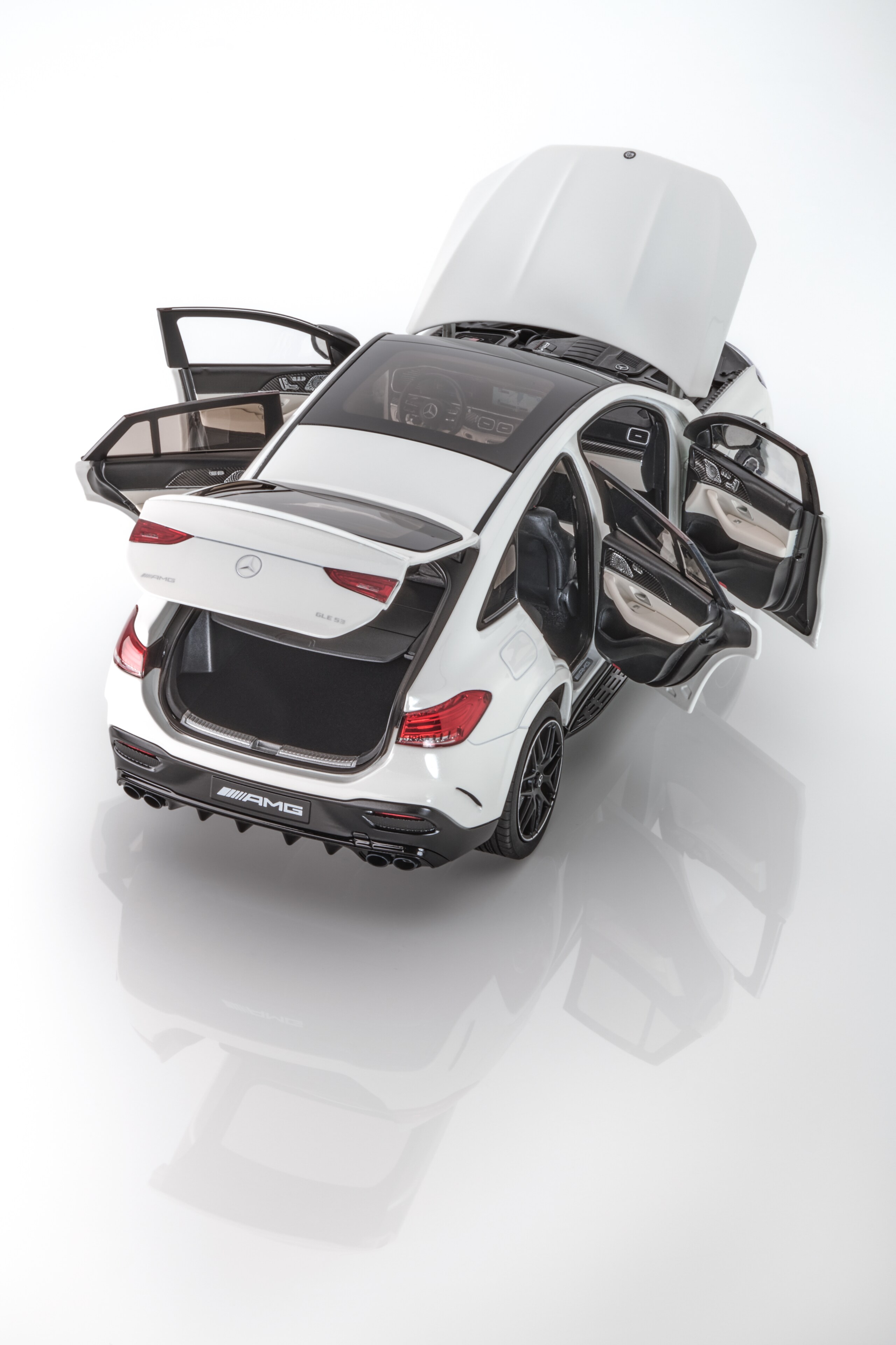 Mercedes-AMG GLE 53e, Coupé, C167 - MANUFAKTUR blanco opalita magno, NZG, 1:18