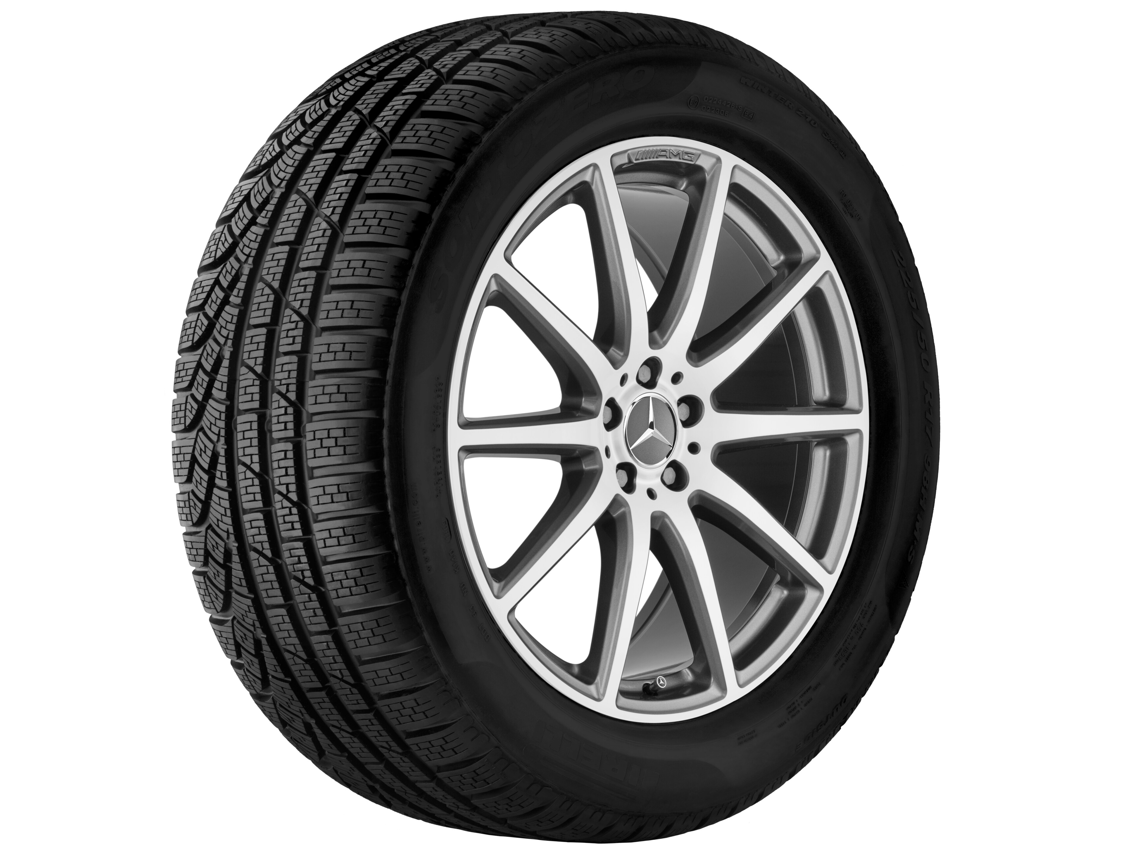 Llanta AMG de 10 radios, 53,3 cm (21 pulgadas) - 11,5 J x 21 ET 42, gris titanio, pulido a alto brillo