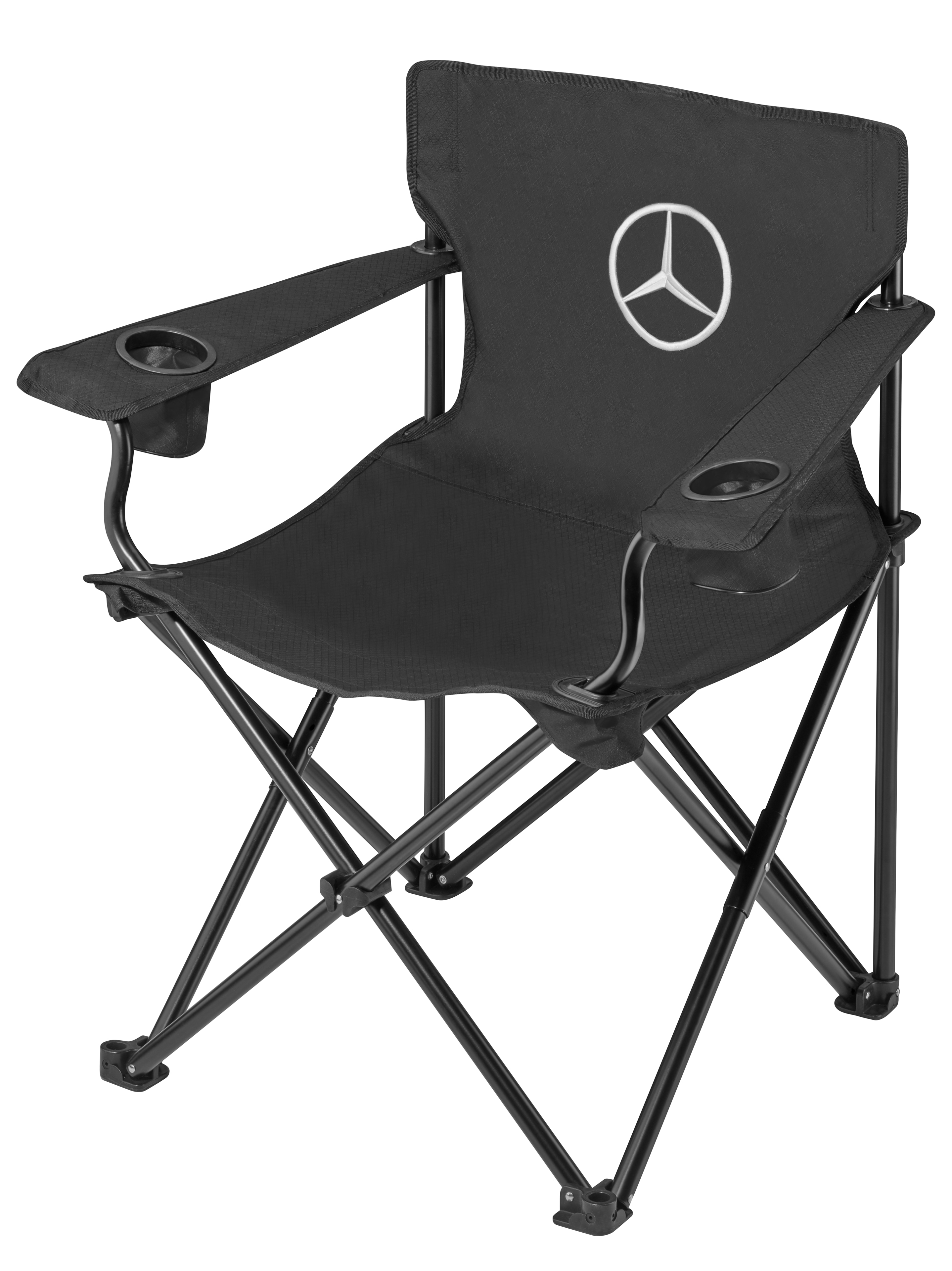 Silla plegable - negro, Acero / Poliéster, BRUNNER