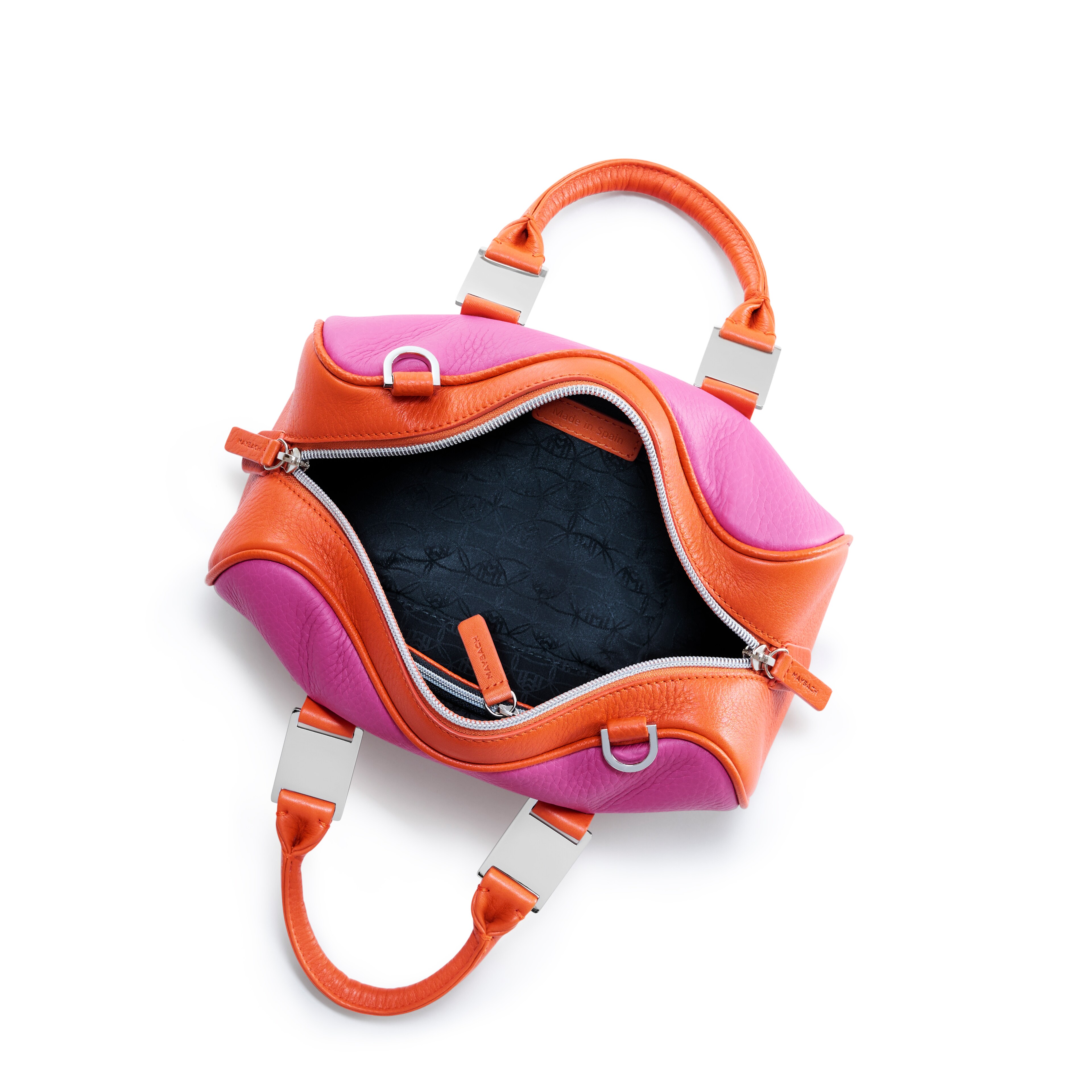 Bolso de señora, Mercedes-Maybach - rosa / naranja, Cuero