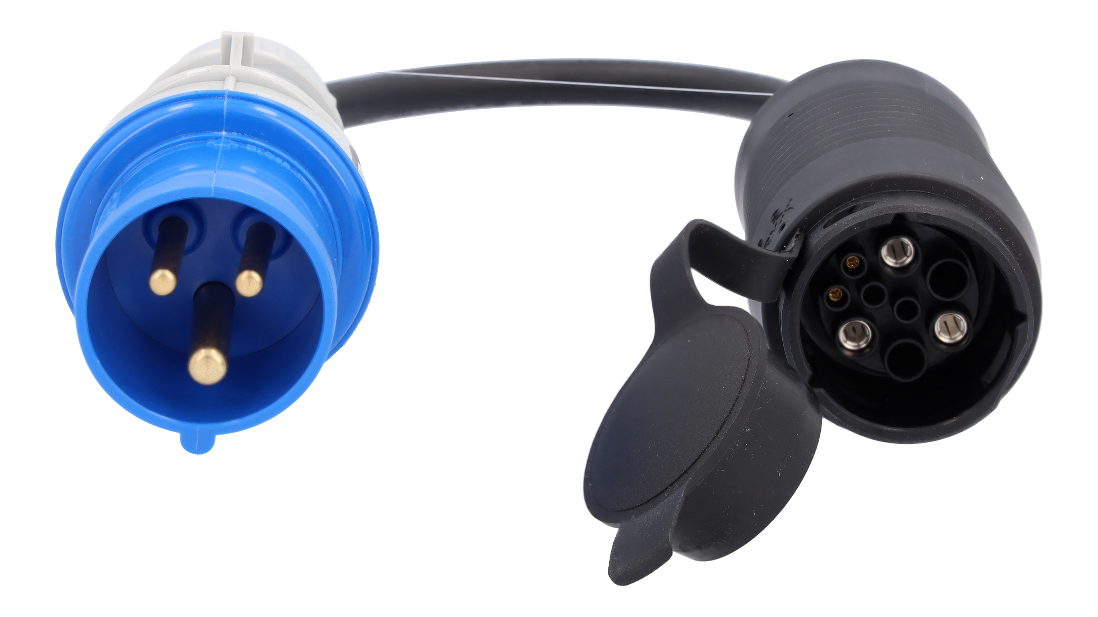 Sistema de carga flexible Pro, Adaptador, CEE 16/monofásico - Plástico, negro, Dirección a la izquierda/derecha