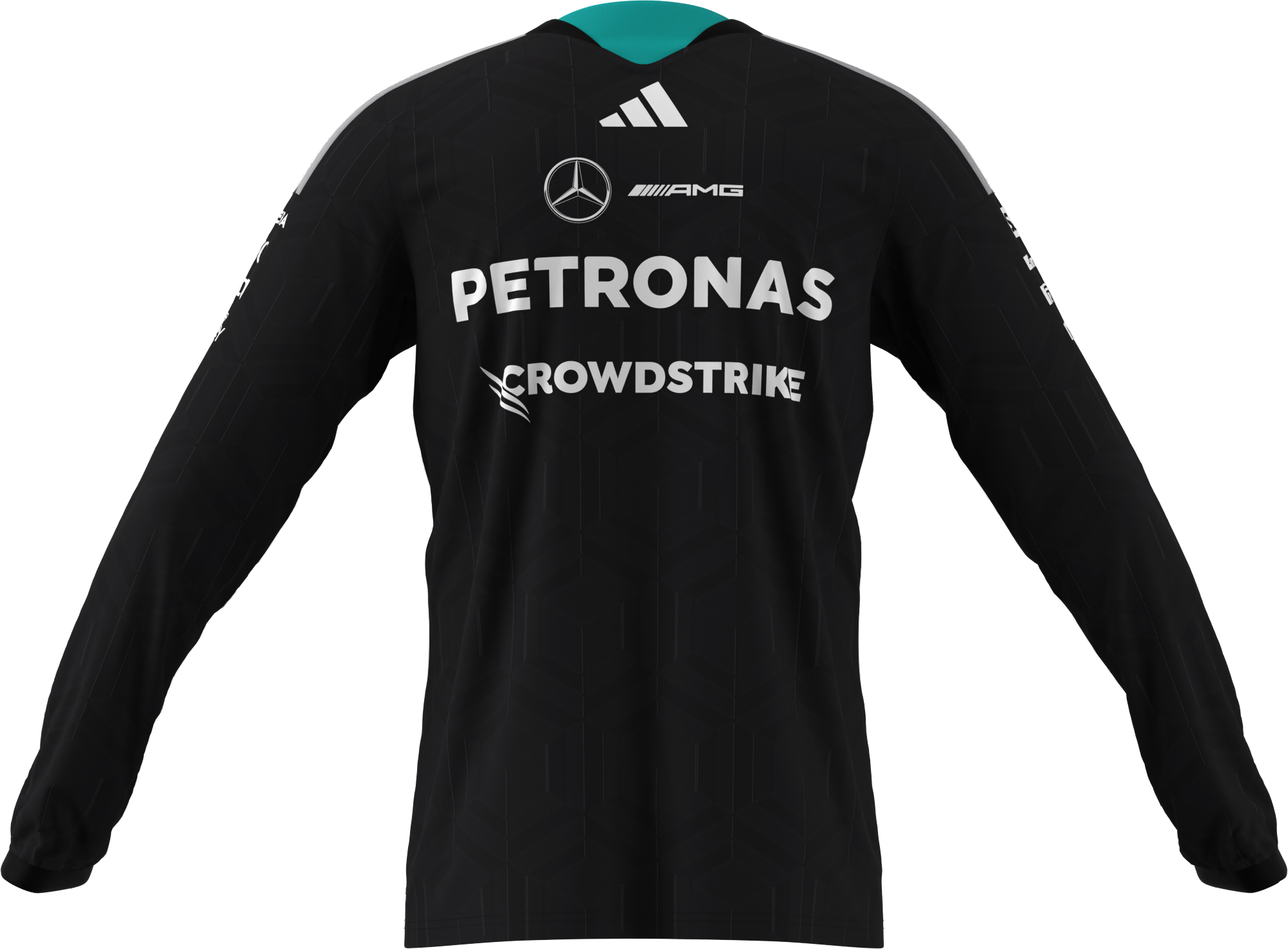 Camisetas de manga larga de caballero, Conductor, Mercedes-AMG F1 - negro, XS