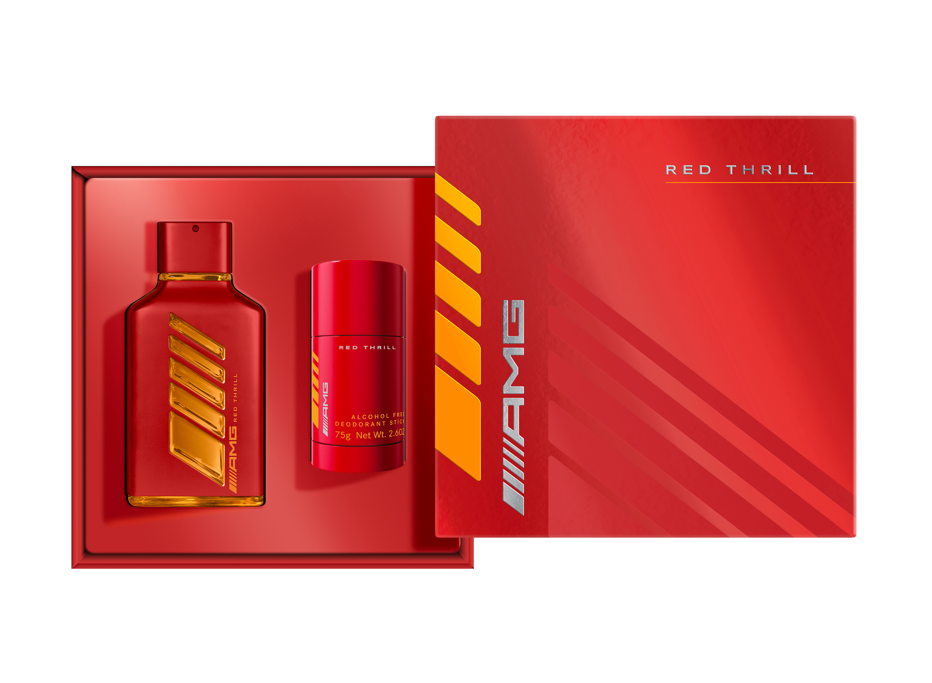 Kit de regalo AMG Red Thrill, EdP - para caballero, INCC, 100 ml