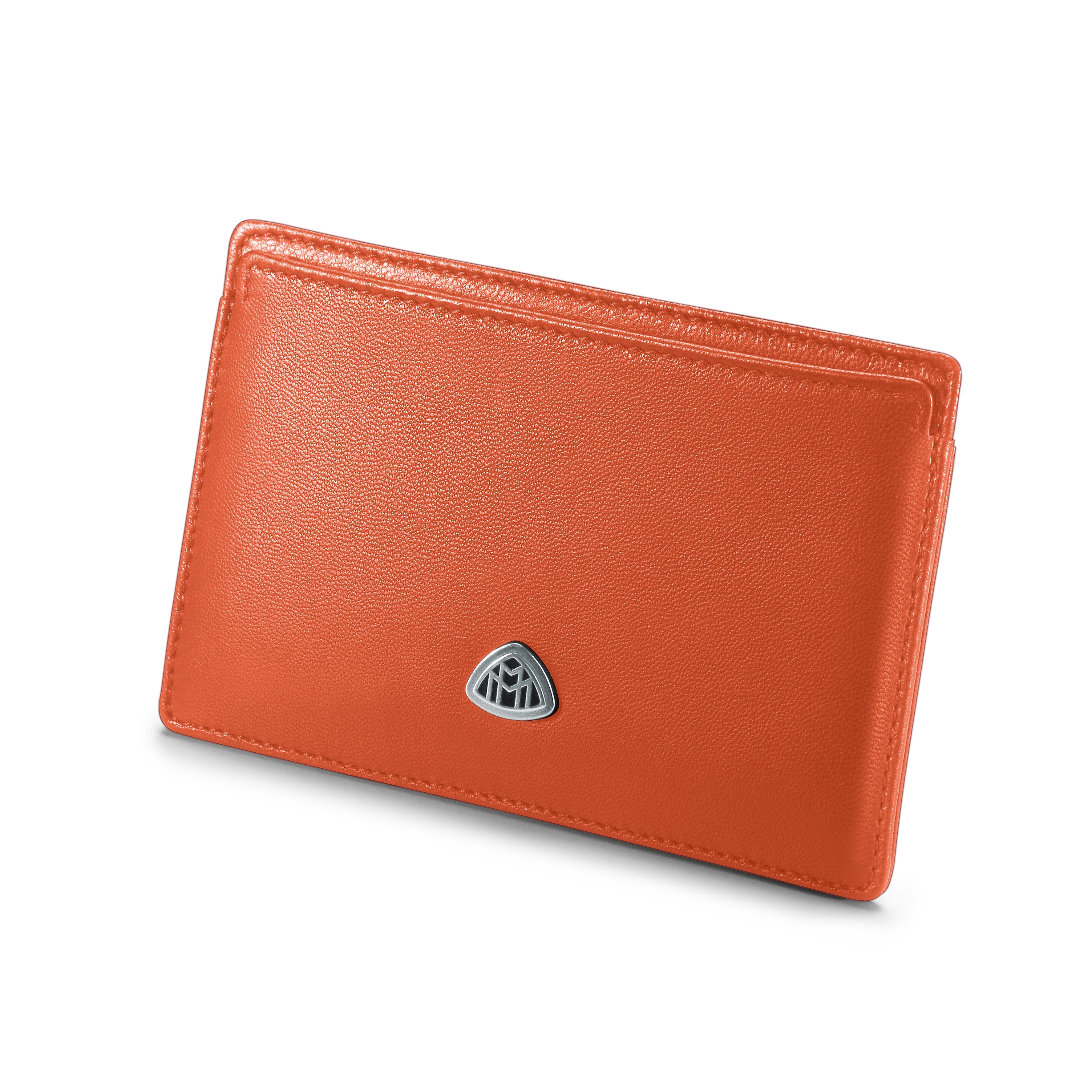 Estuche para tarjetas de crédito, Mercedes-Maybach - naranja, Cuero