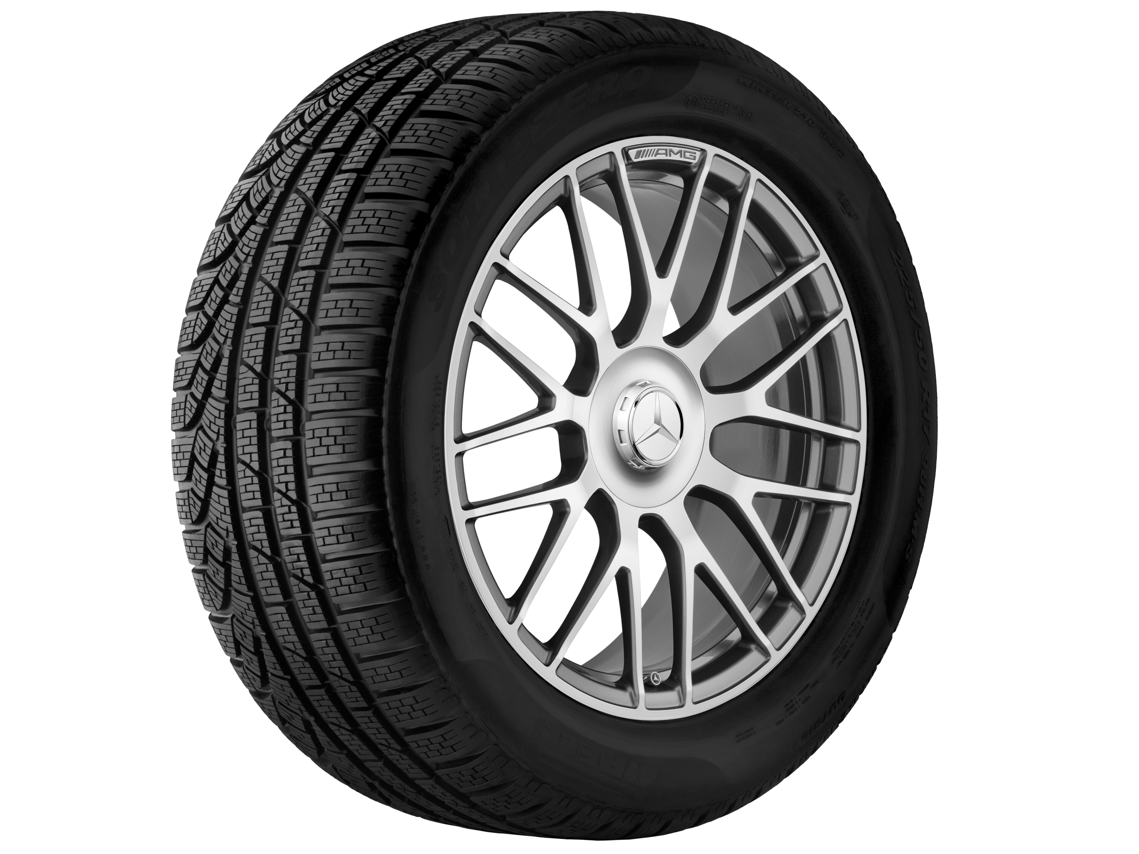 Llanta forjada AMG en diseño de radios cruzados, 50,8 cm (20 pulgadas) - 10,5 J x 20 ET 57, gris titanio, pulido a alto brillo