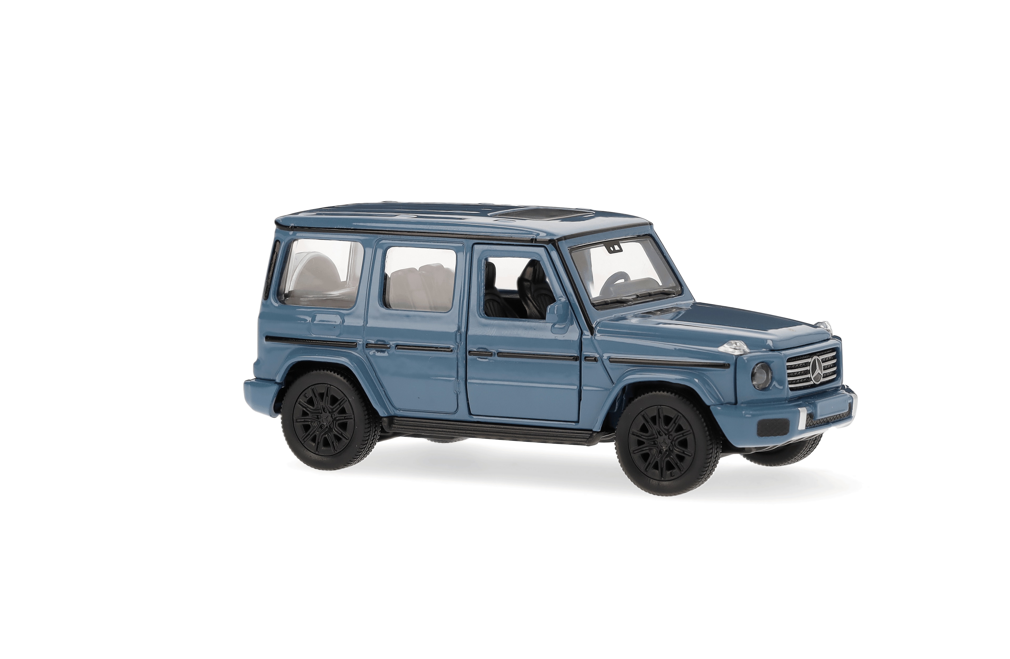 G-Class, Vehículo todoterreno, W465, Coche con retrofricción - MANUFAKTUR azul vintage uni, Heinrich Bauer, 1:43