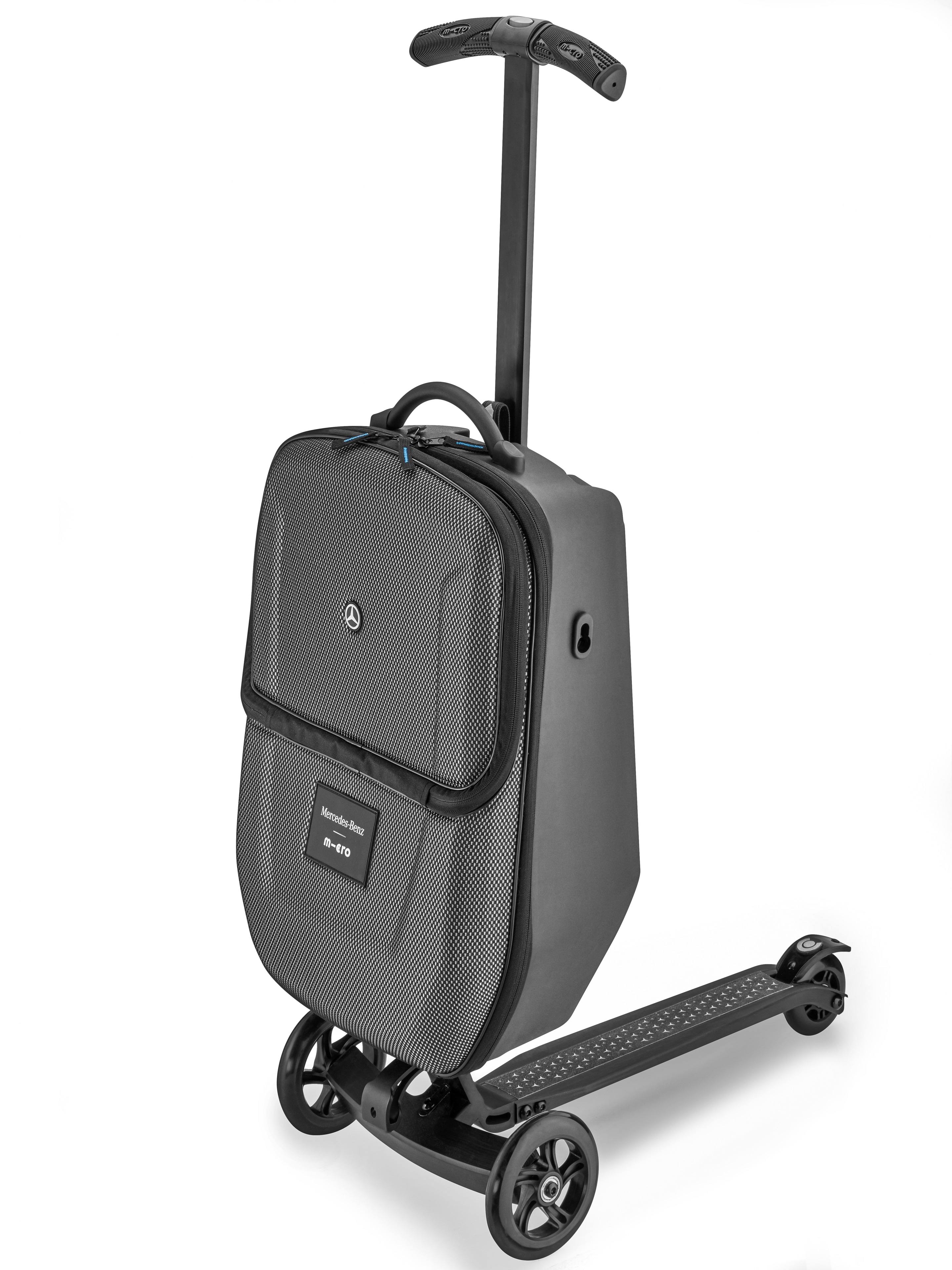 Patinete-maletín, Micro Luggage 4.0 - negro, Aluminio / Nailon, Micro Mobility
