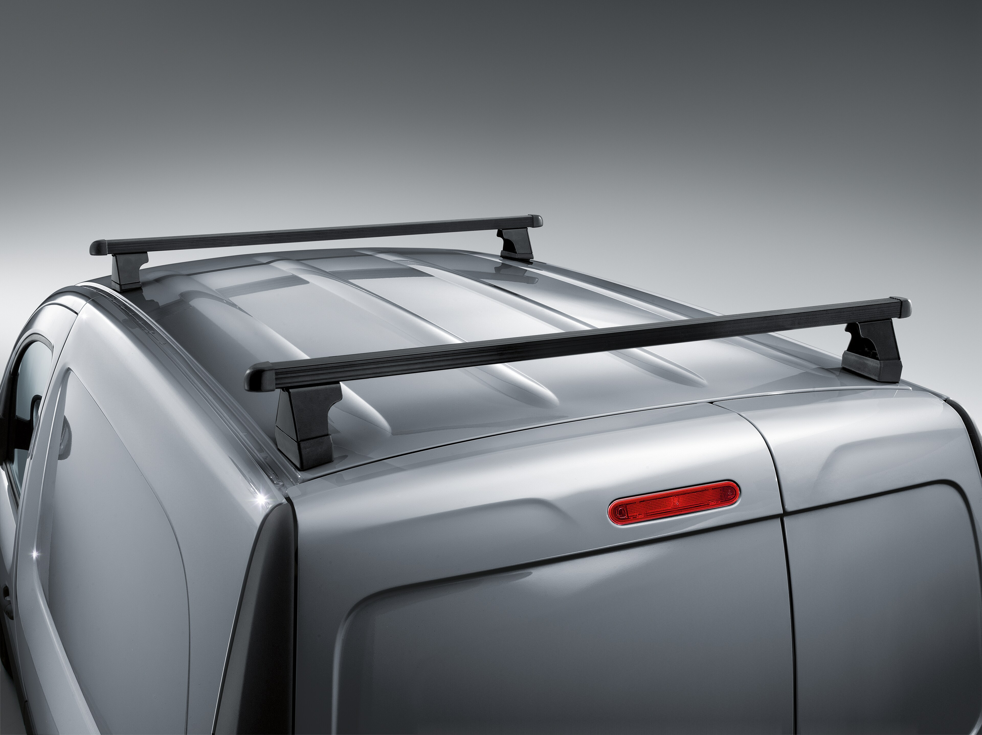 Soporte básico para el techo estándar, dos puentes transversales - Acero / Plástico, negro