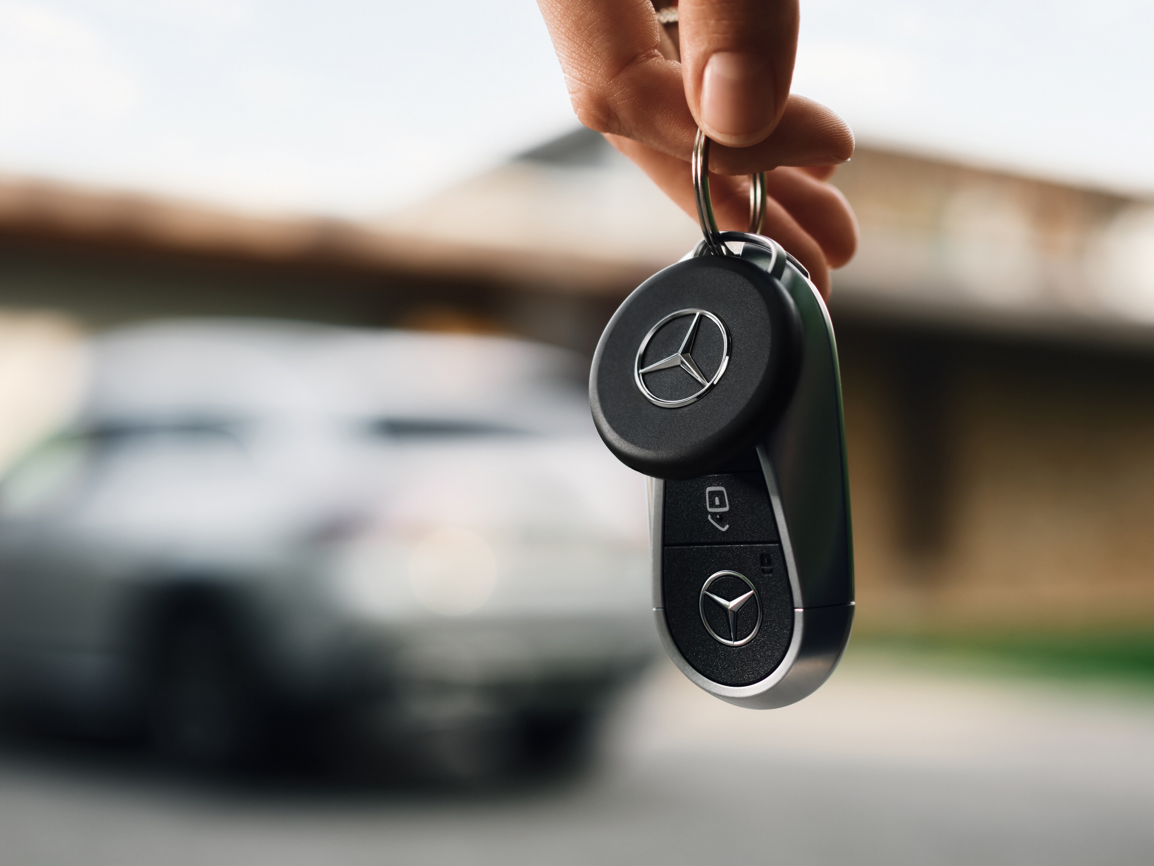 Mercedes-Benz, Chipolo loop tracking tag - negro / plata, Plástico, galvanizado
