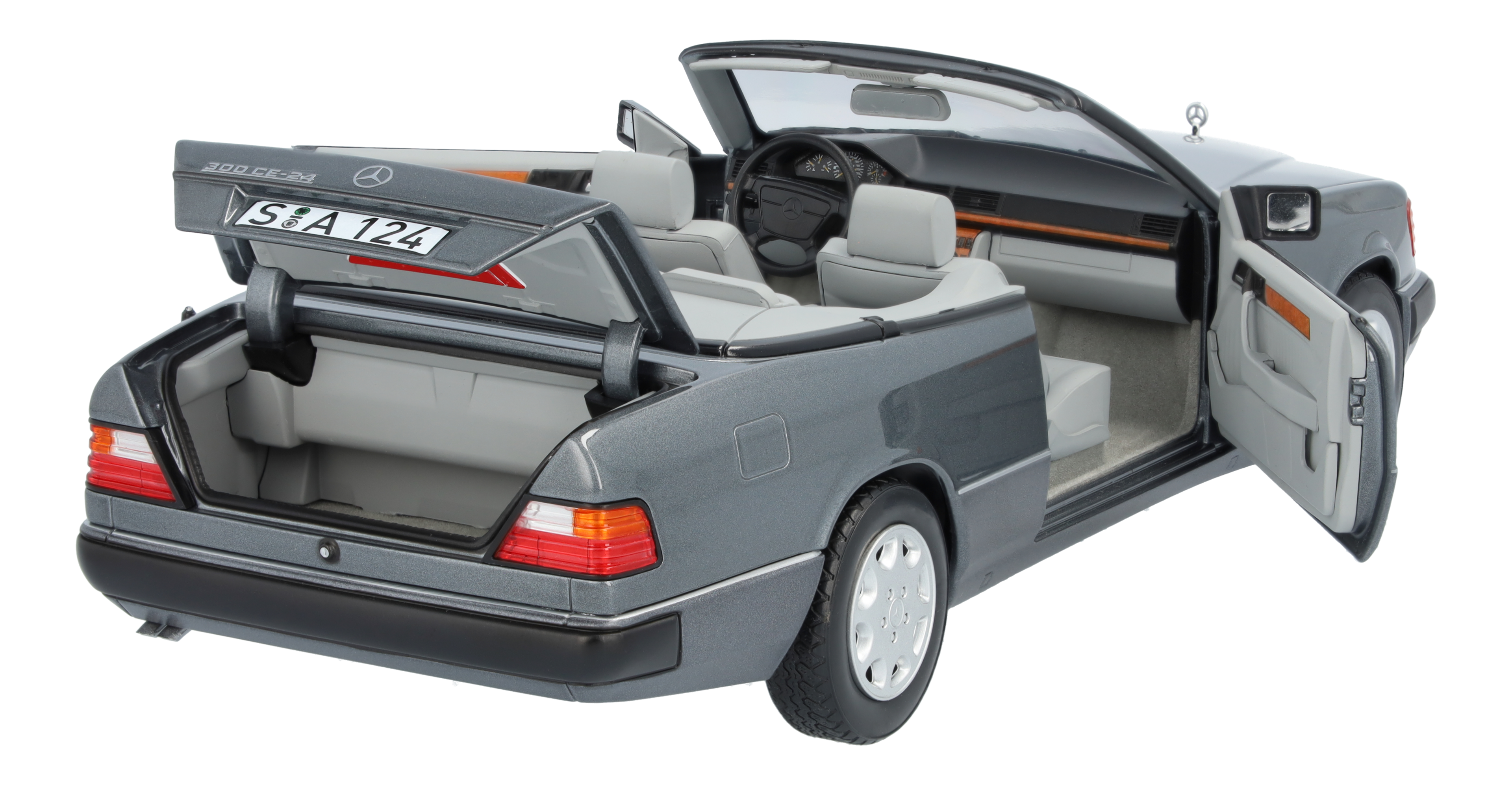 300 CE-24 Cabrio A 124 (1991-1993), 300 CE-24 Cabrio A124 (1992-1993) - gris nácar, Norev, 1:18