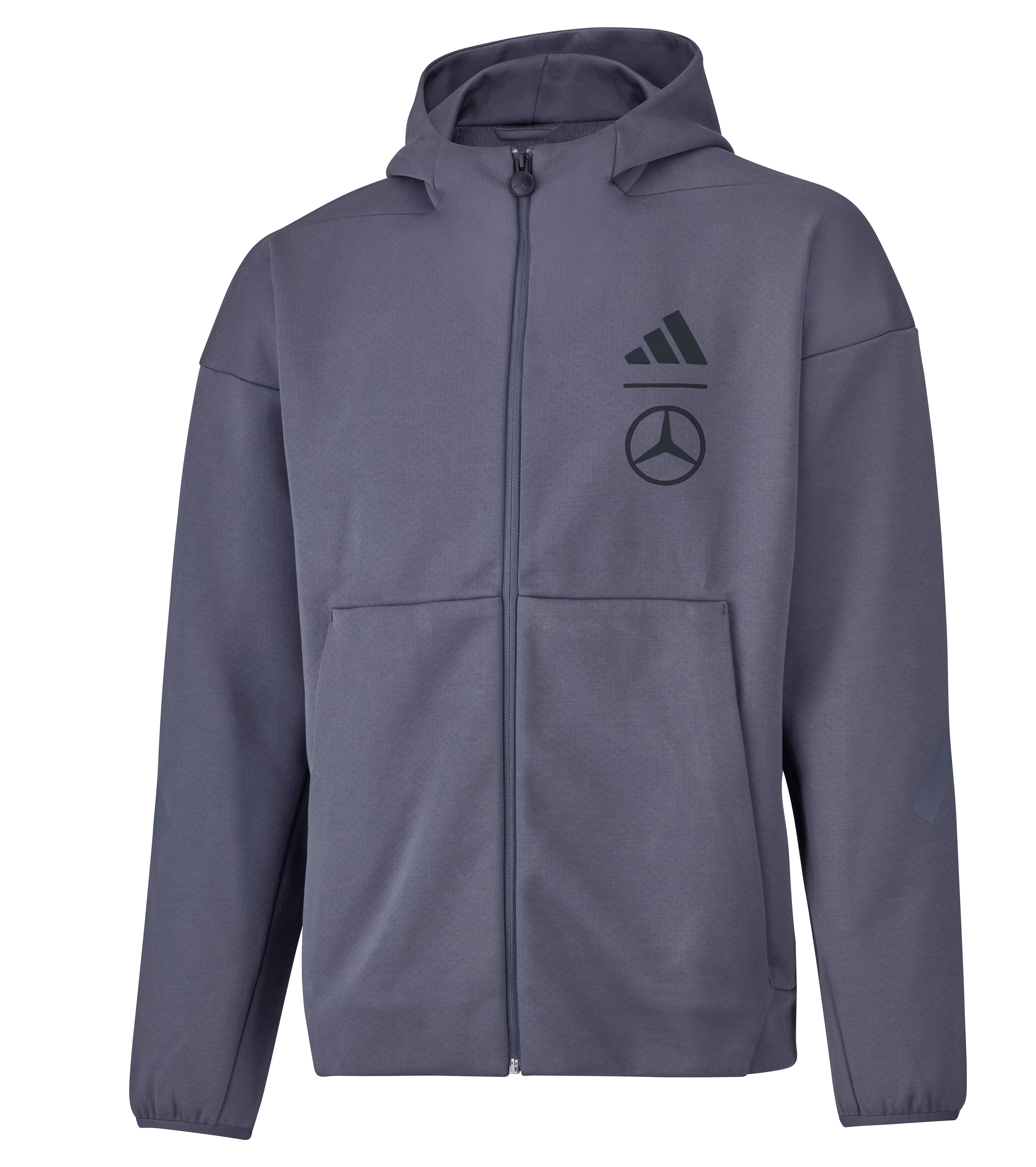 Sudadera con cremallera de caballero - gris, M