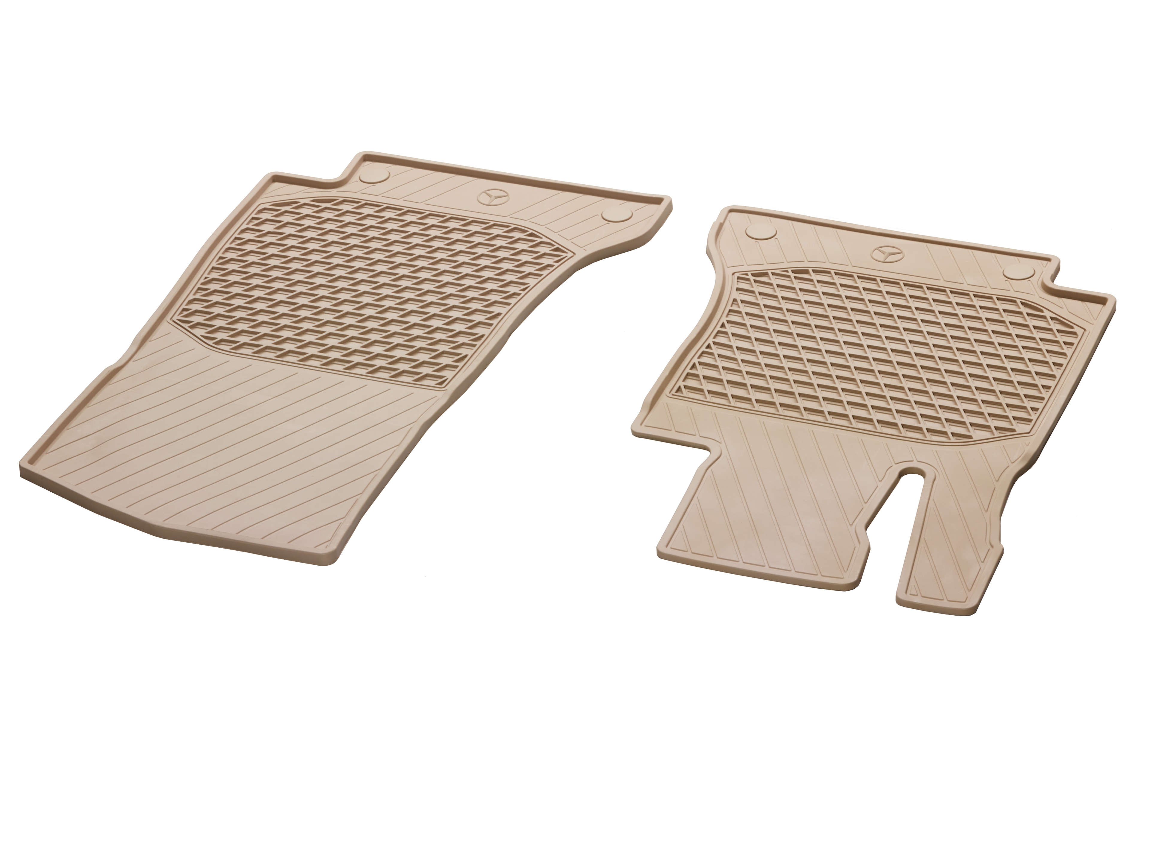 Alfombrillas impermeables CLASSIC, Alfombrilla para conductor/del acompañante, 2 piezas - Dirección a la izquierda, beige seda