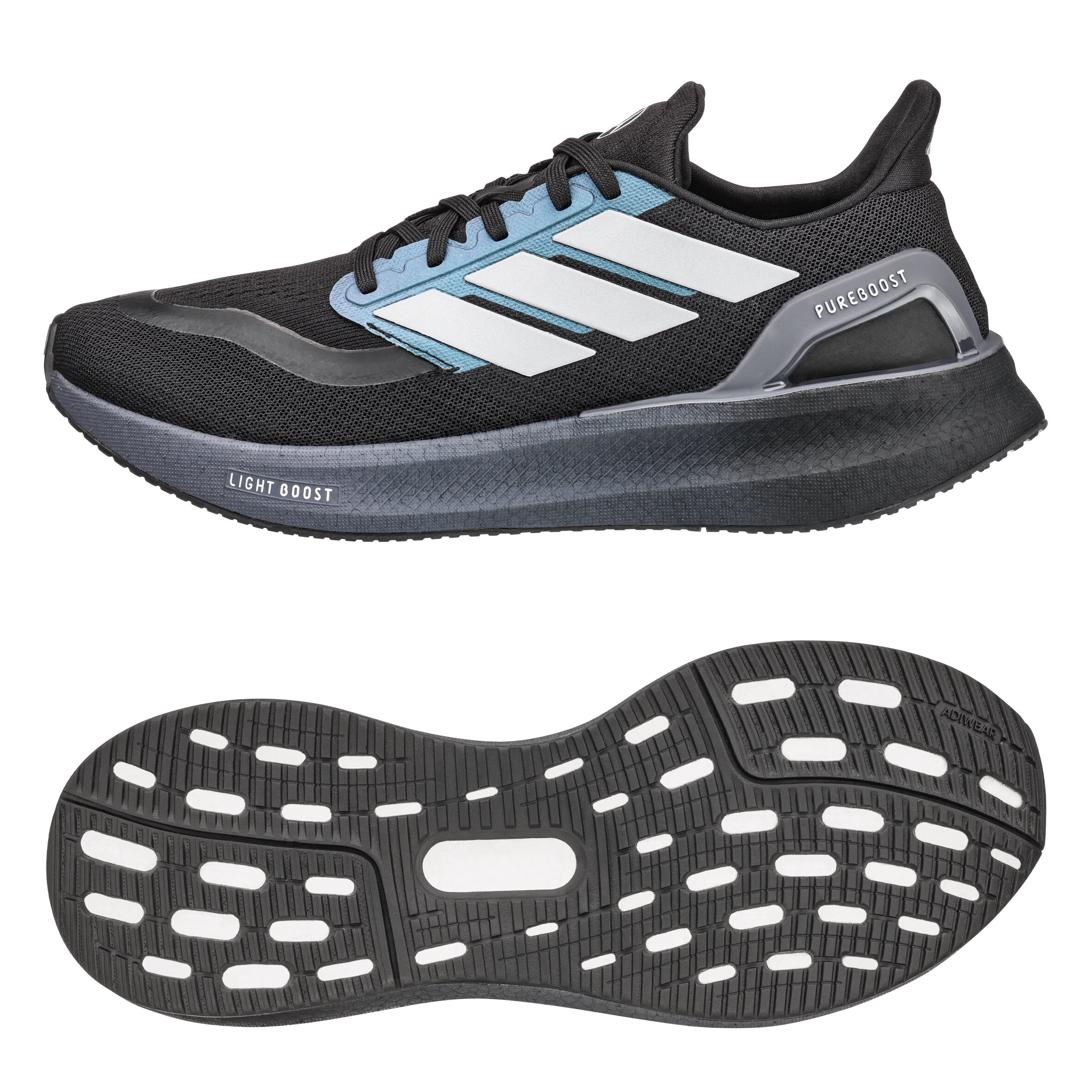 Zapatillas para correr, Pureboost 5 - negro / gris oscuro, 6,5, adidas