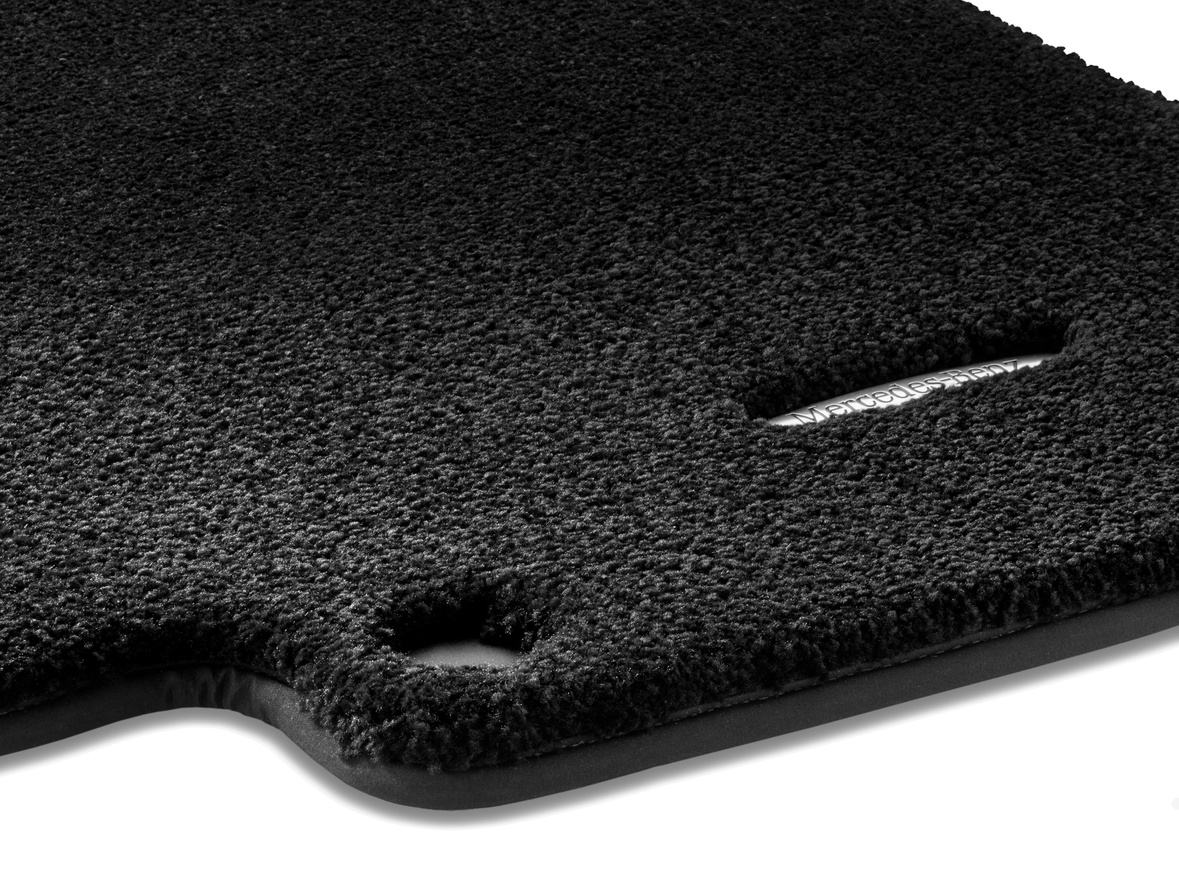 Alfombrillas EXCLUSIV, Alfombrilla para conductor/del acompañante, 2 piezas - Dirección a la izquierda, negro, Ribete negro