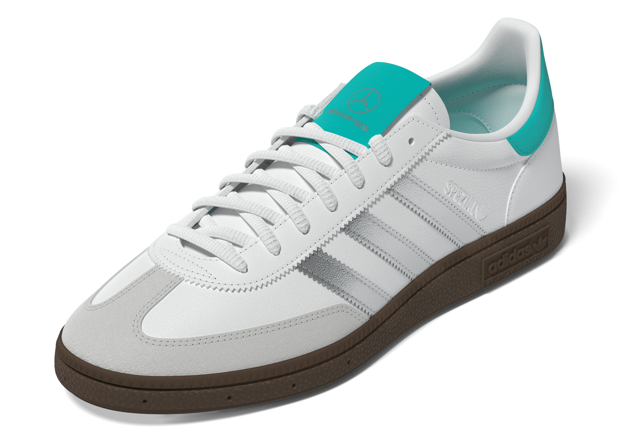 Zapatos sneaker, Handball Spezial, Mercedes-AMG F1 - blanco / plata, 9, adidas