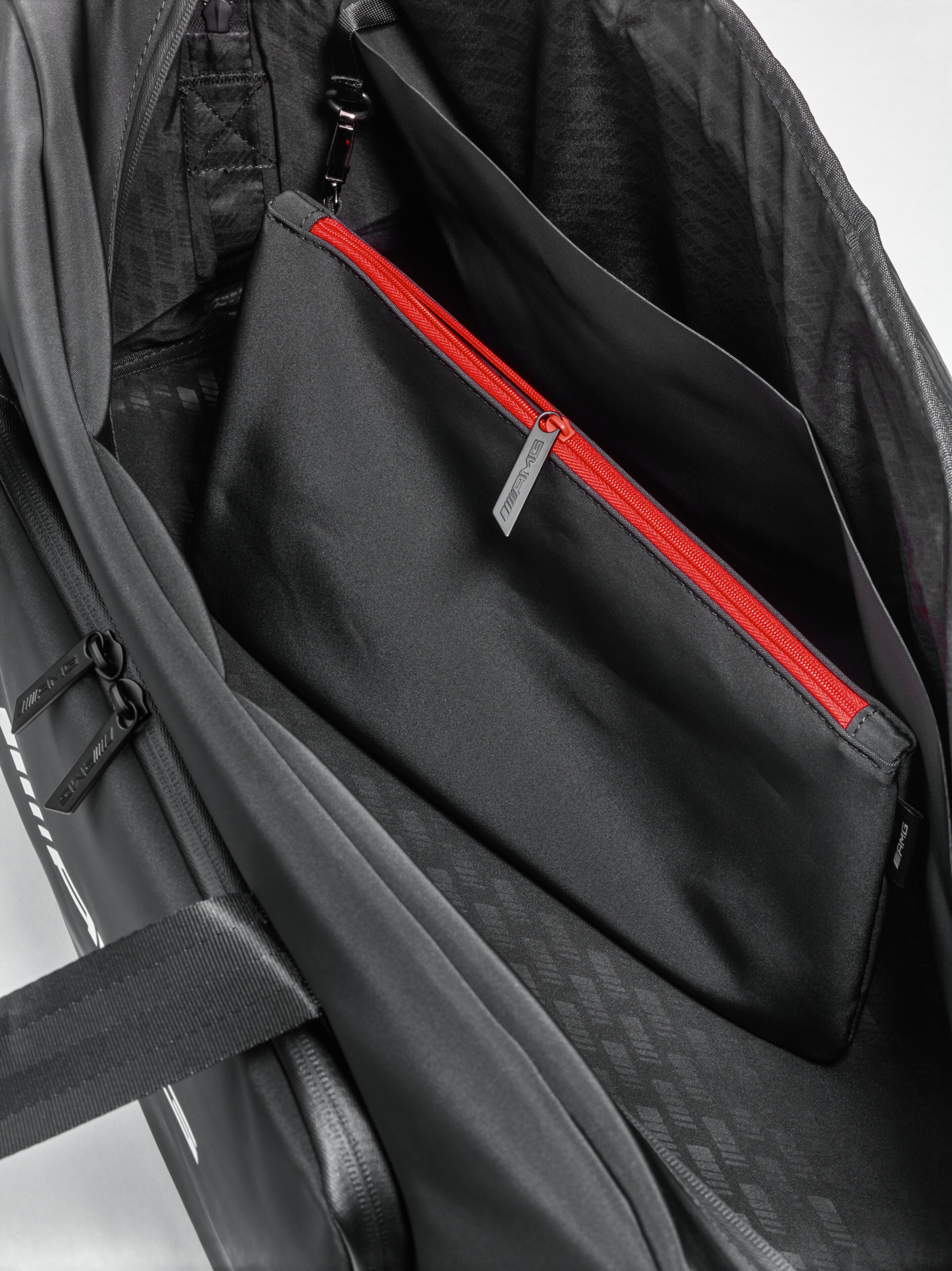 Bolsa de fin de semana AMG - negro, PVC / Poliéster / Poliéster