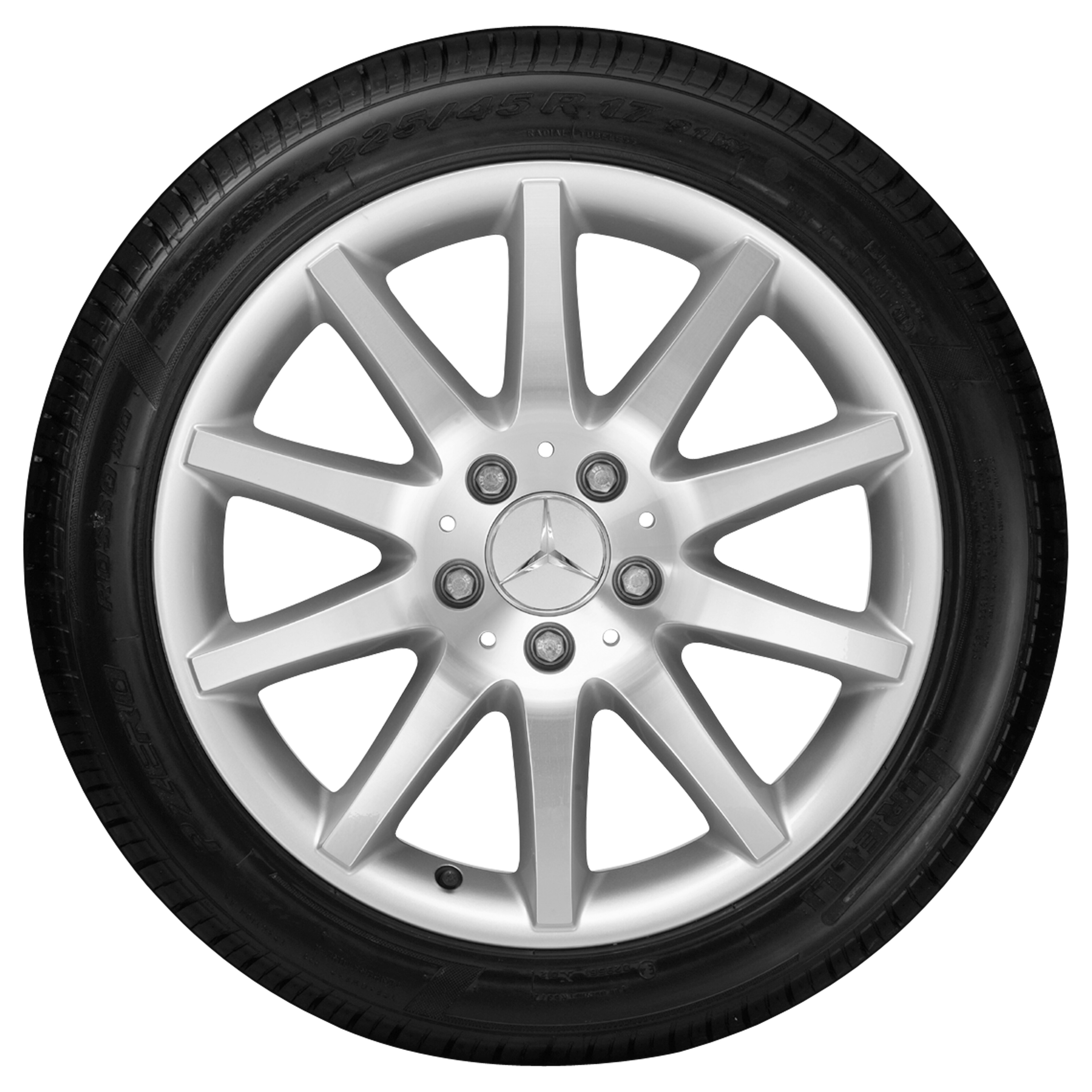 Llanta de 5 radios, 43,2 cm (17 pulgadas) - 8,5 J x 17 ET 30, plata titanio