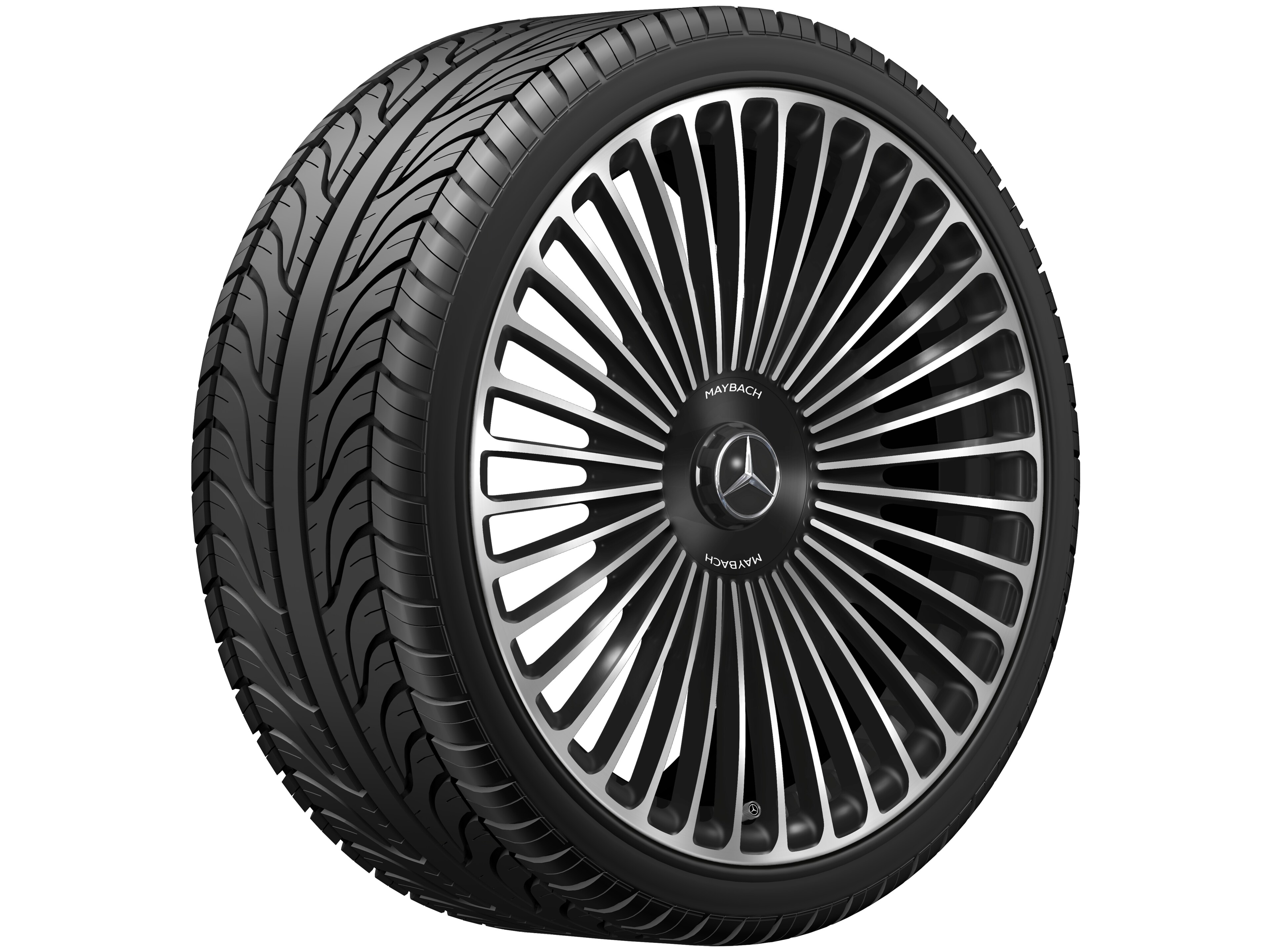 Llanta forjada AMG en diseño multirradio, 53,3 cm (21 pulgadas) - 9,5 J x 21 ET 56,1, negro, pulido a alto brillo