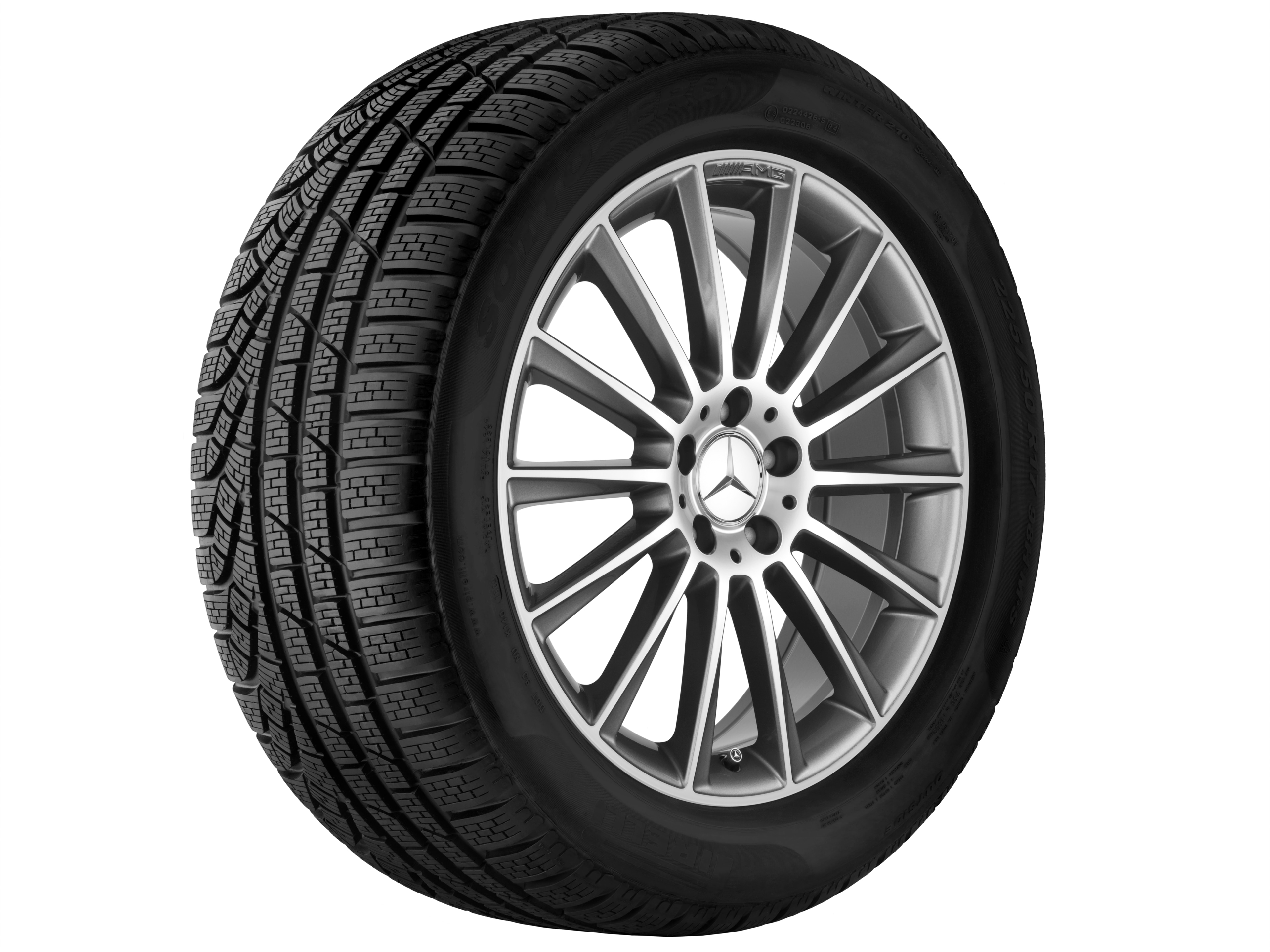 Llanta multirradio AMG, 50,8 cm (20 pulgadas), diamantada brillante - 8 J x 20 ET 33, gris Himalaya, pulido a alto brillo