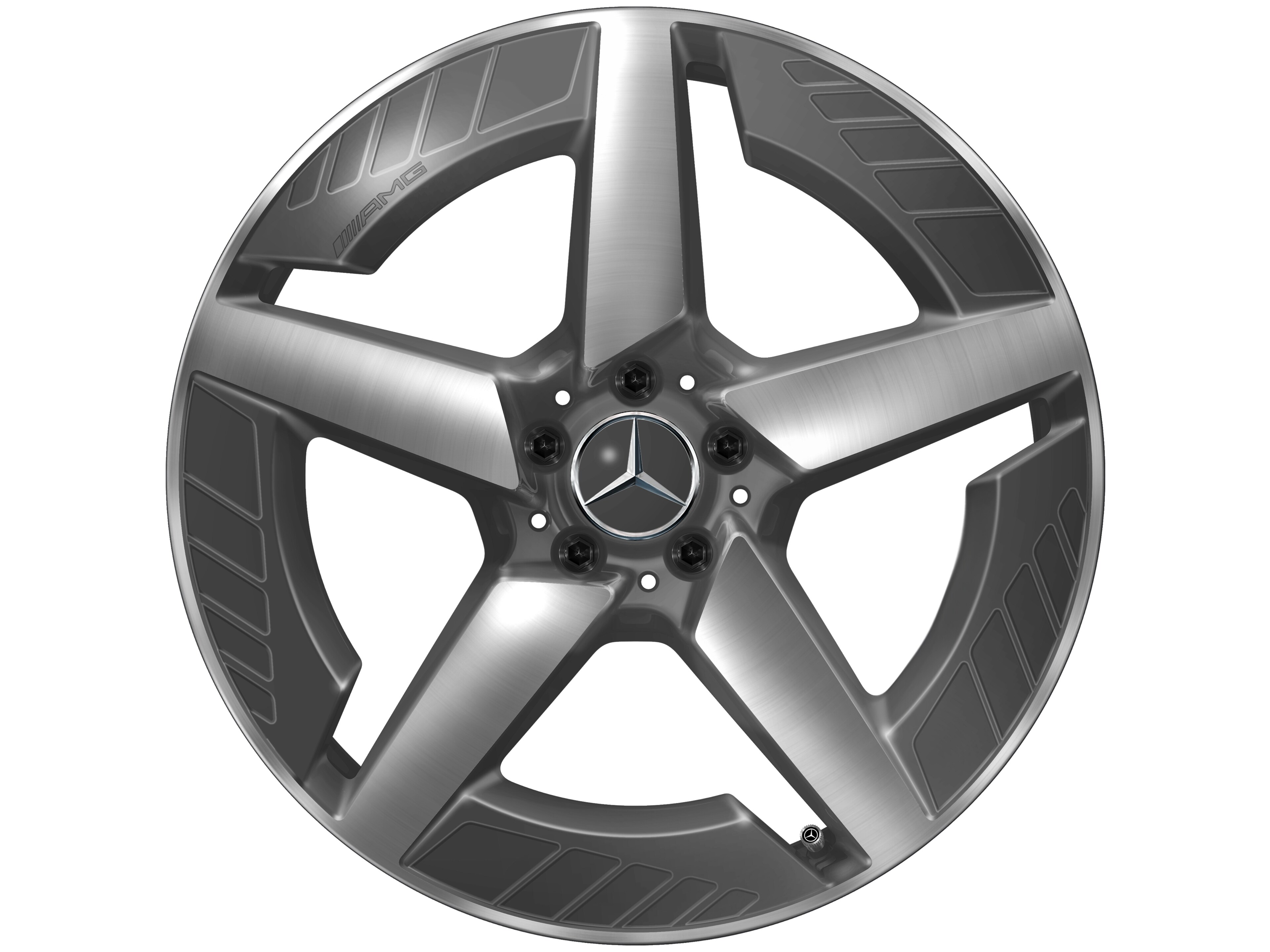 Llanta de aleación AMG, En diseño de 5 radios, 50,8 cm (20 pulgadas) - 9 J x 20 ET 57,1, gris tántalo, pulido a alto brillo