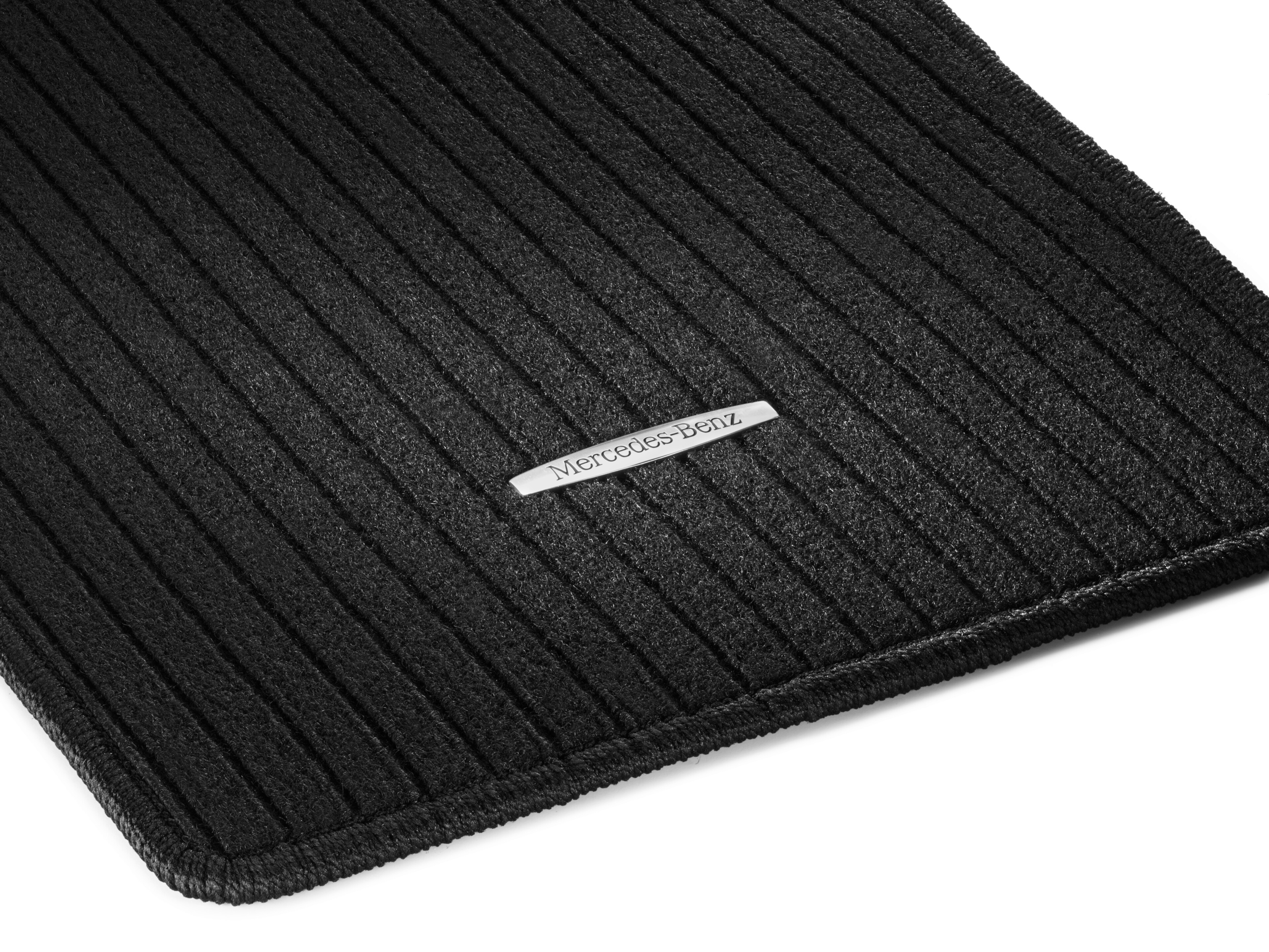 Alfombrillas de reps, Alfombrilla para conductor & alfombrilla para acompañante, 2 piezas - Dirección a la izquierda, negro