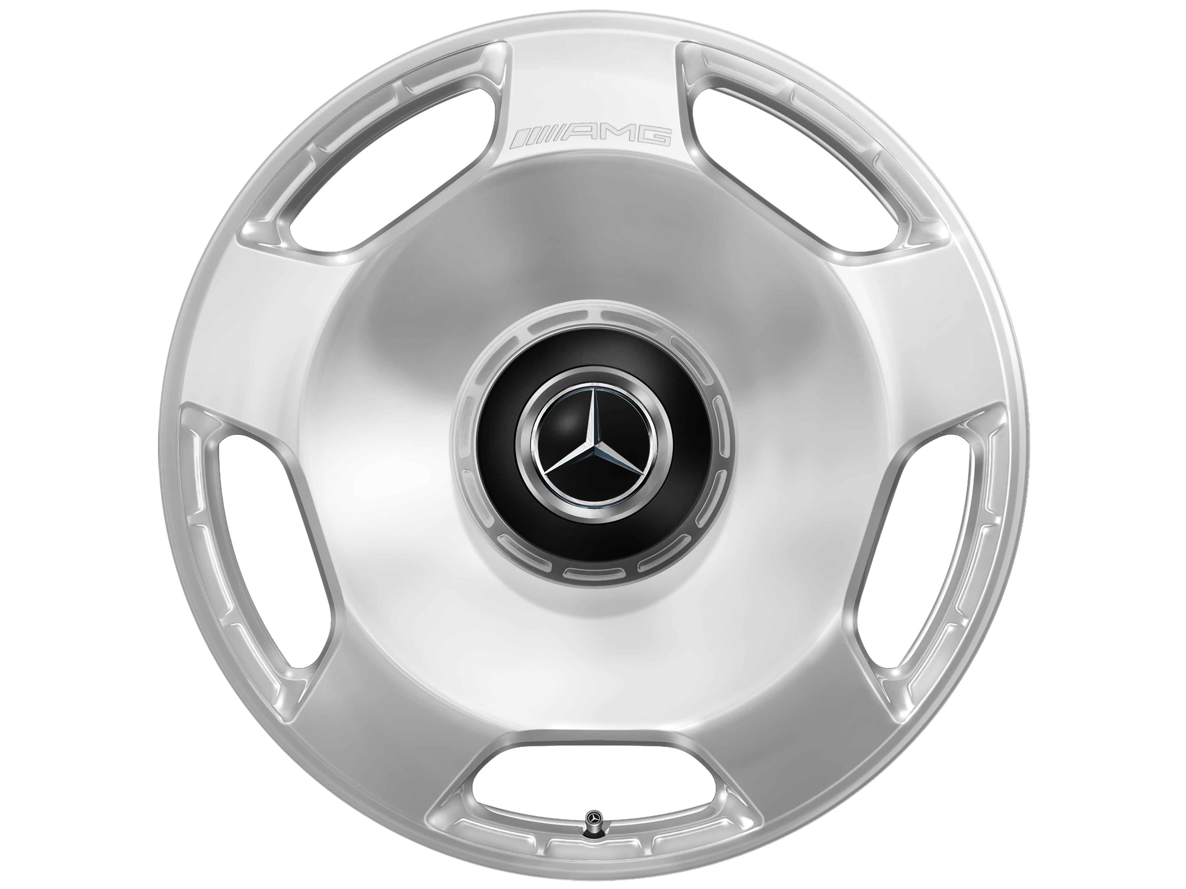Llanta forjada AMG en diseño de 5 orificios, 58,4 cm (23 pulgadas) - 11,5 J x 23 ET 47, plata, pulido a alto brillo