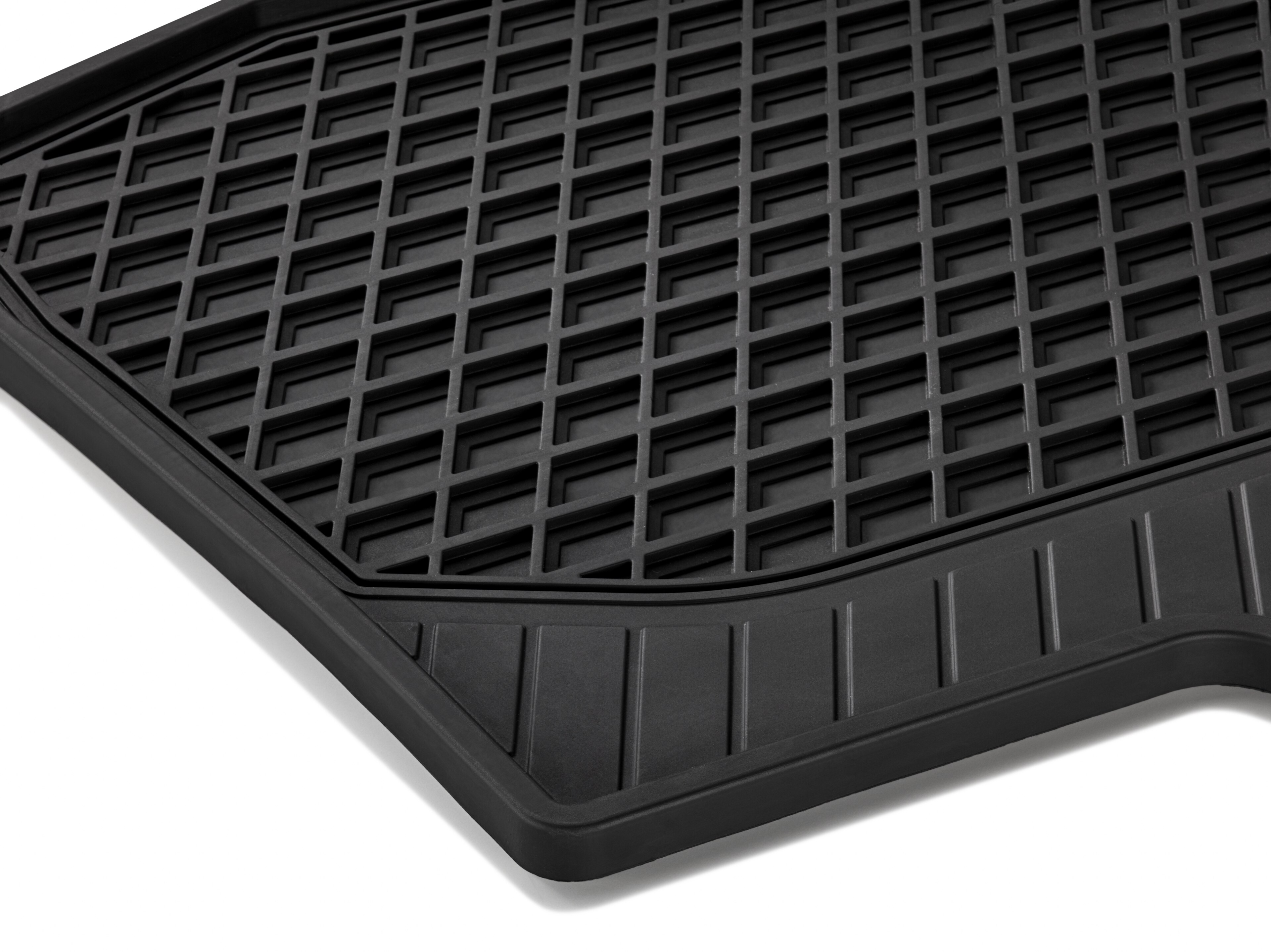 Alfombrillas impermeables Parte trasera, 2 piezas, Longitud 1 - Dirección a la izquierda/derecha, negro