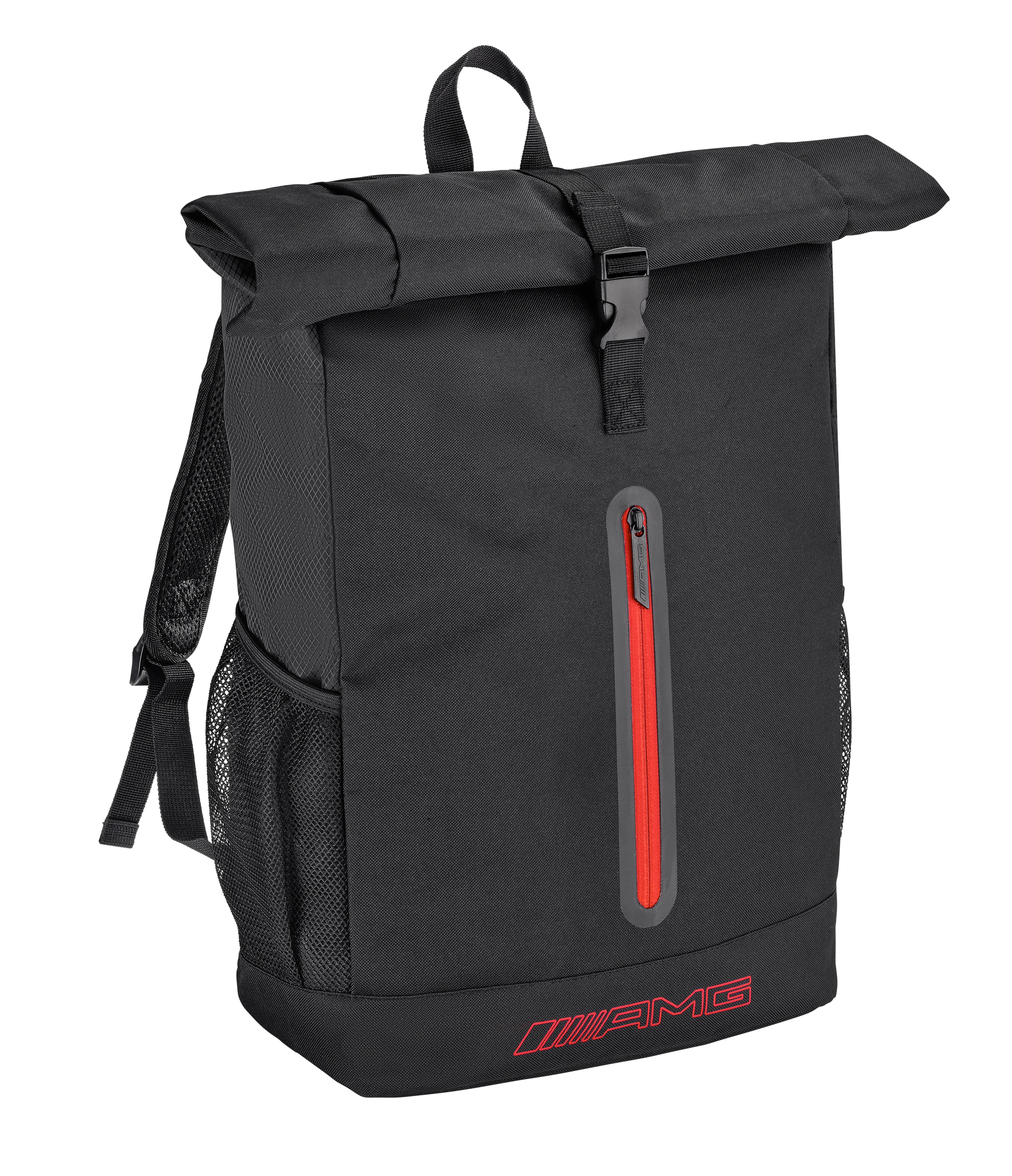 Mochila AMG, Mochila roll top - negro / rojo, Poliéster