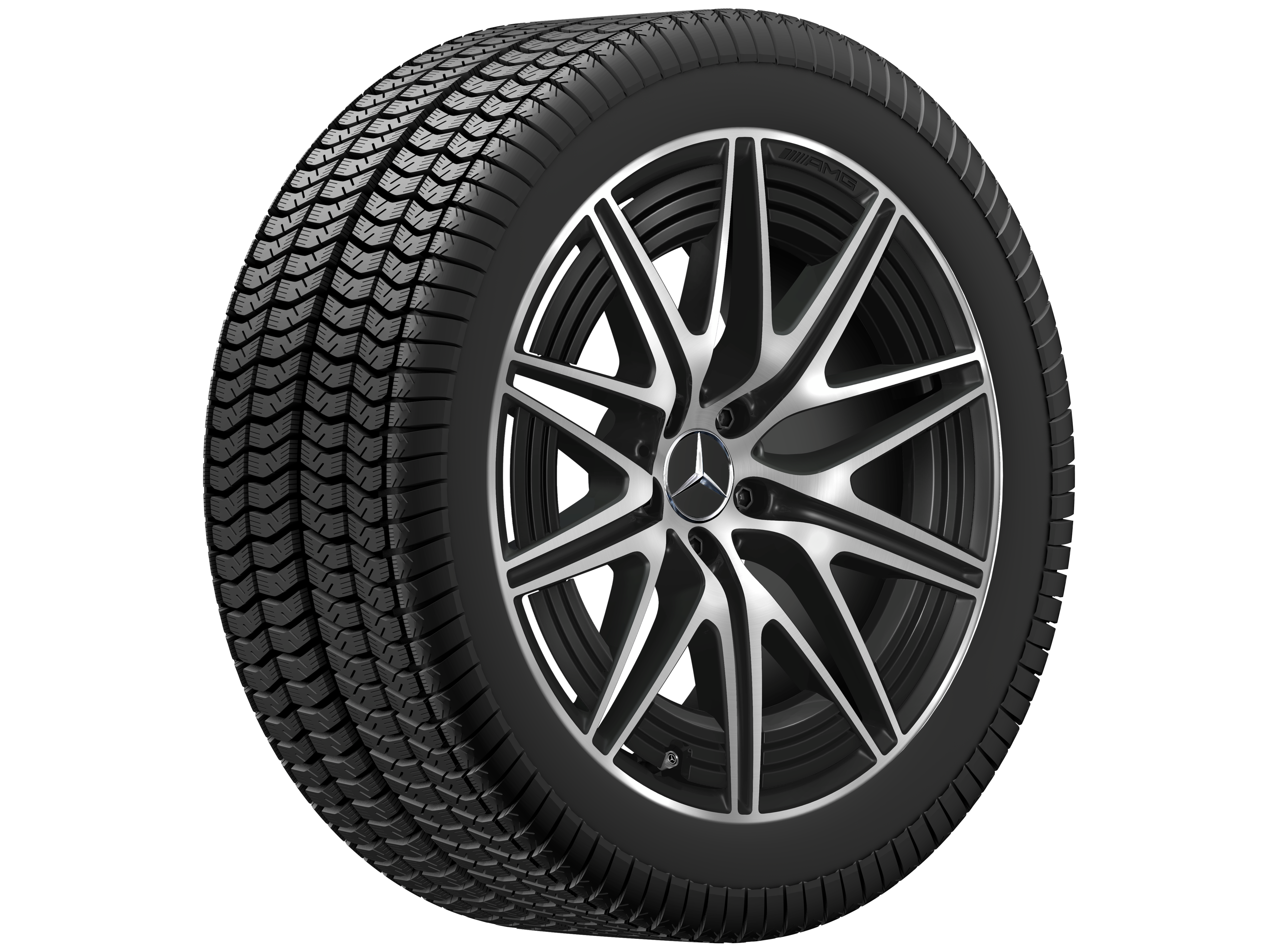 Llanta AMG de 10 radios, 50,8 cm (20 pulgadas) - 9,5 J x 20 ET 32,1, negro mate, pulido a alto brillo