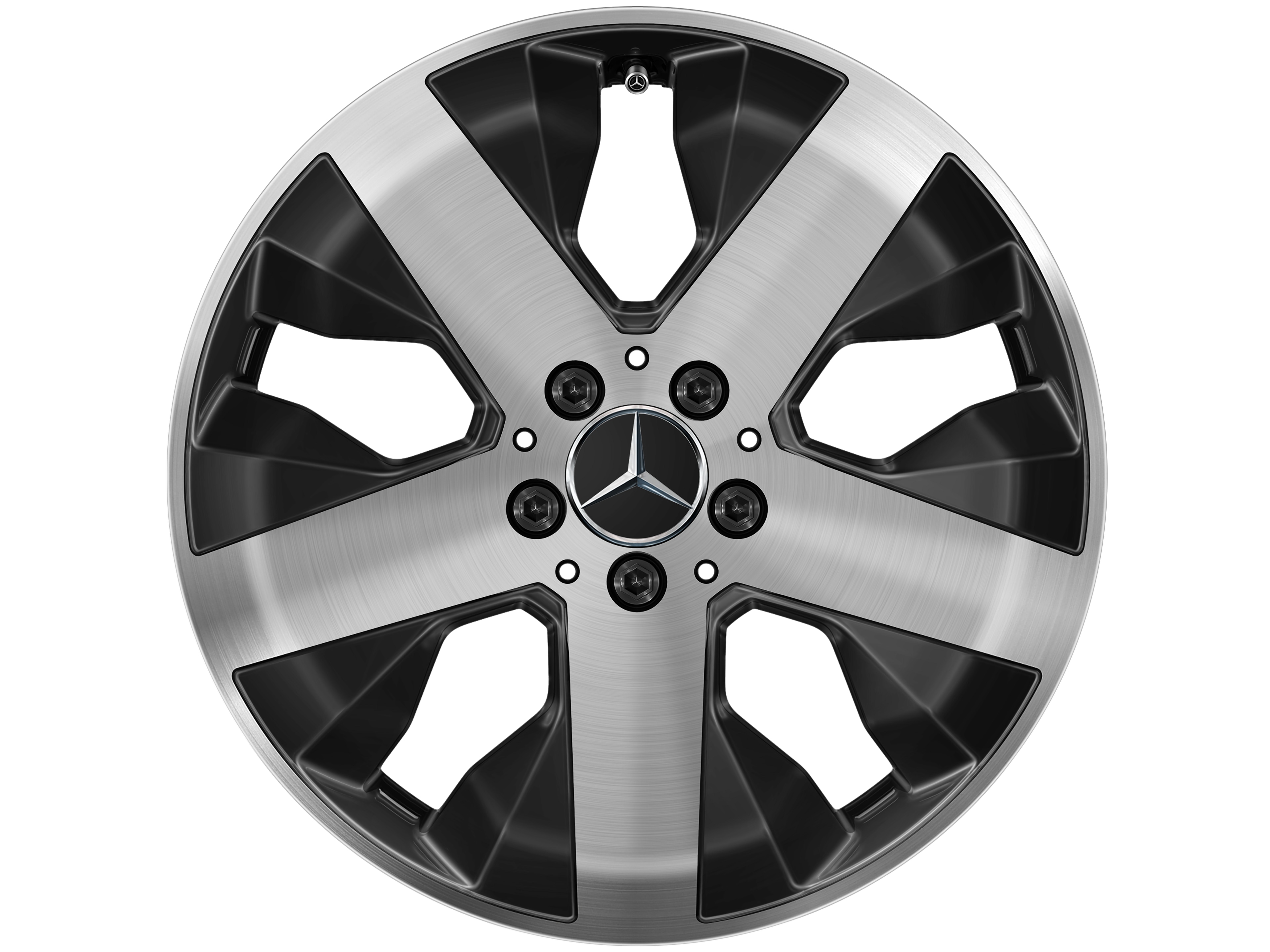 Llanta de 5 radios, 45,7 cm (18 pulgadas) - 7,5 J x 18 ET 53, negro, pulido a alto brillo