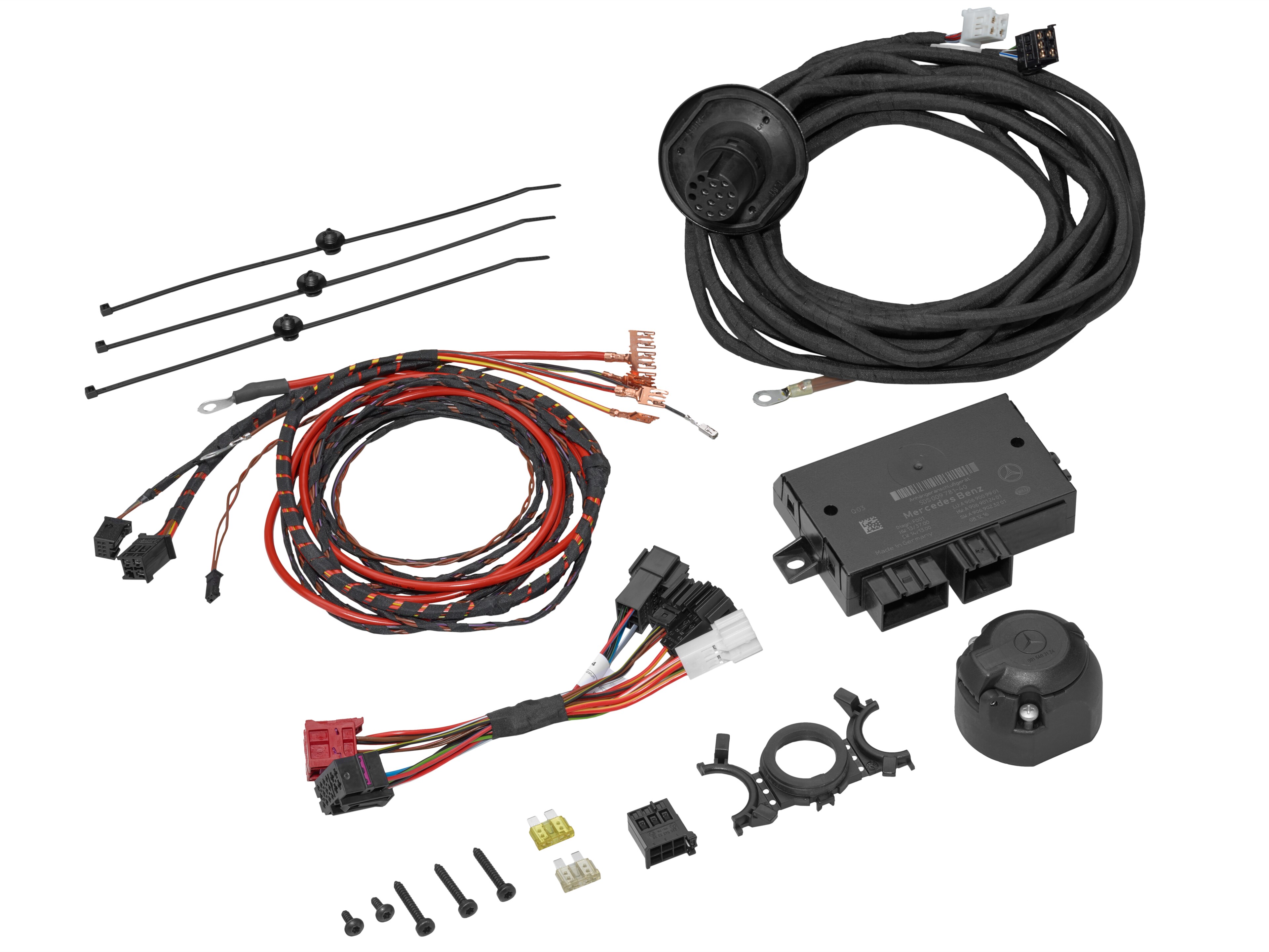 Kit eléctrico para dispositivo de remolque, Kit de montaje para conexión eléctrica, LED, para vehículos sin código E57 de fábrica - negro
