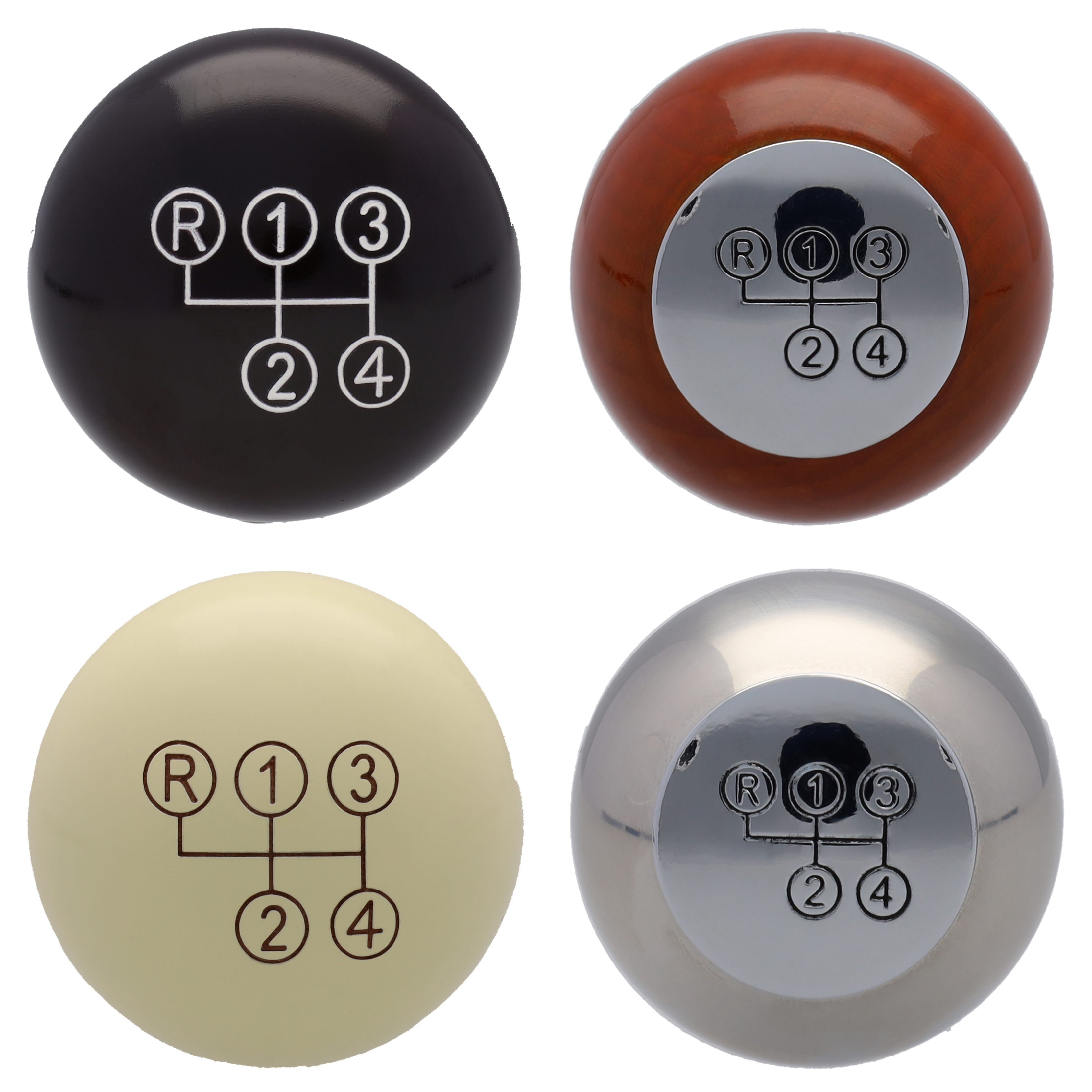Tapones para botellas de vino, Juego de 4 unidades - plata / marfil / rojo vino, Acero inoxidable / Madera