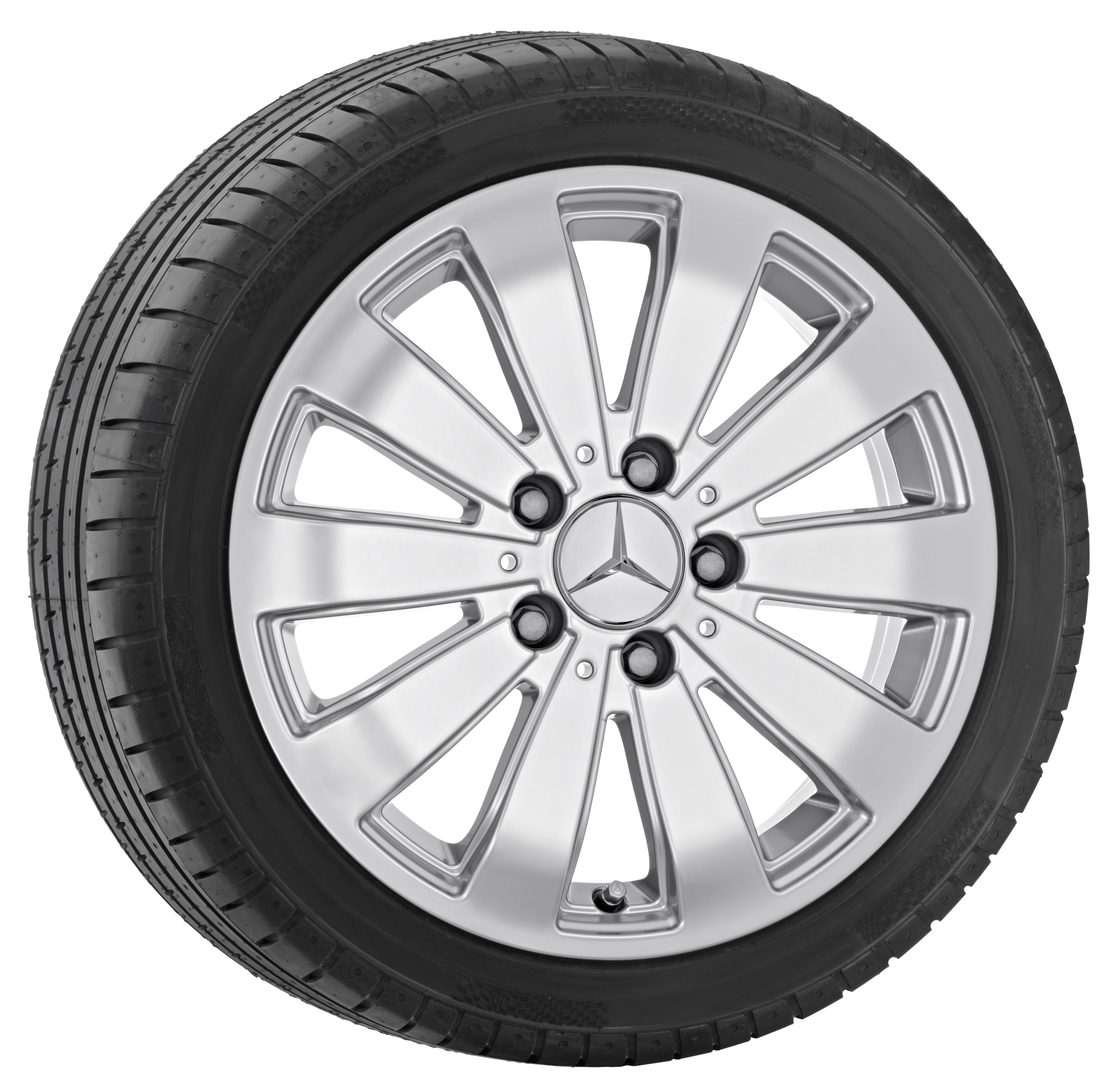 Llanta de 10 radios, Anshan, 40,6 cm (16 pulgadas) - 6 J x 16 ET 46, plata sterling